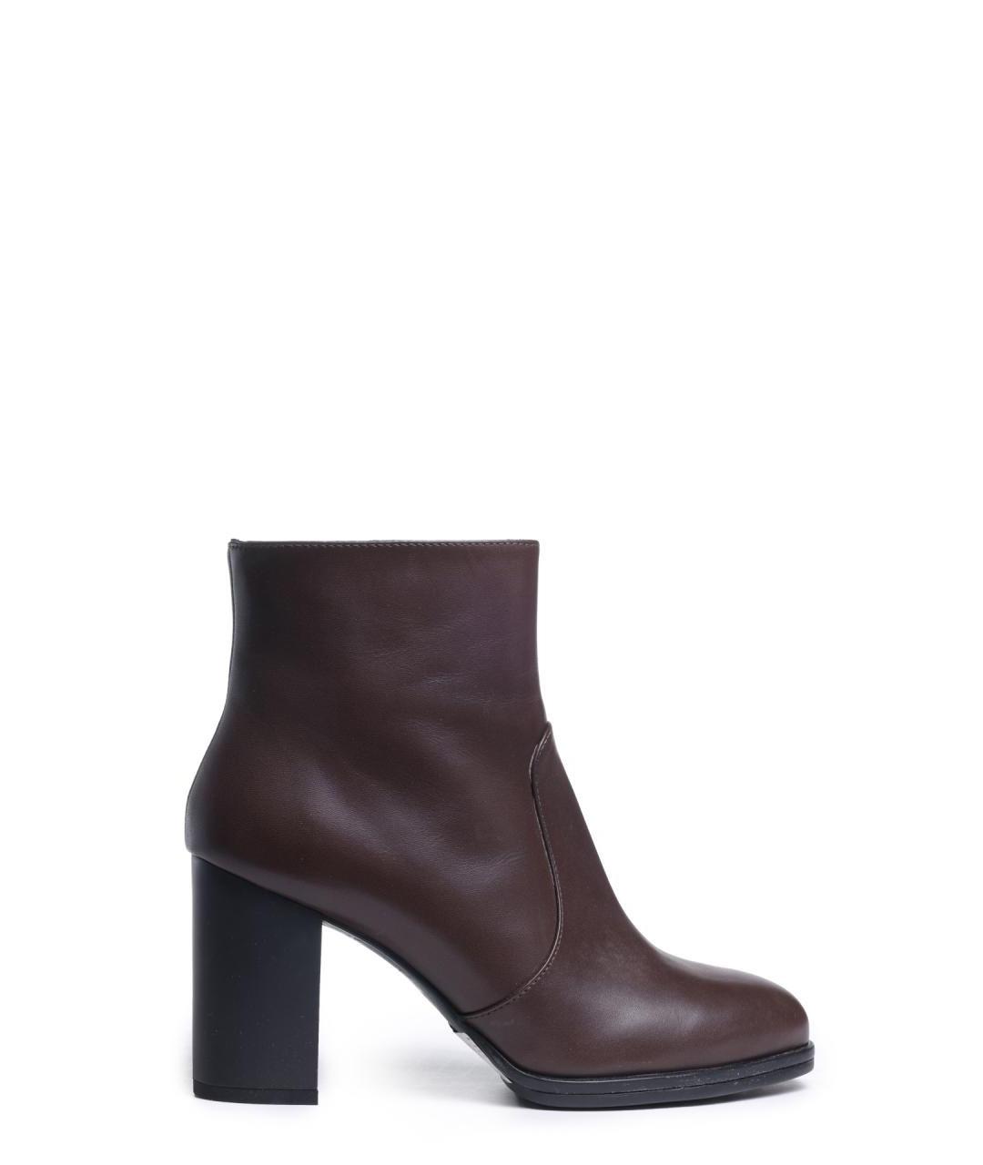 TOD'S Коричневые кожаные ботильоны, фото 1