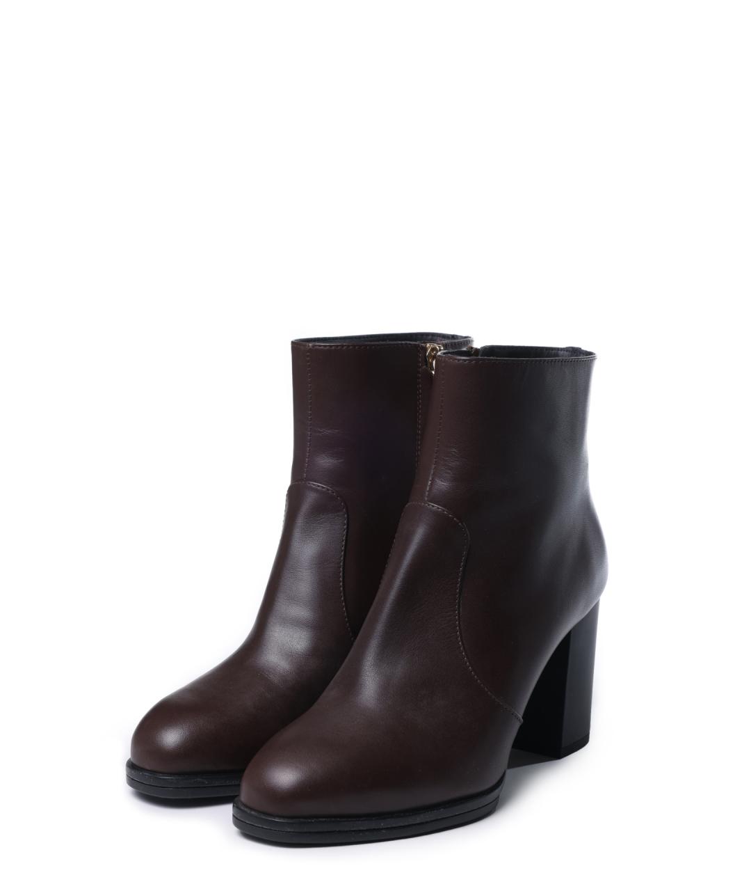 TOD'S Коричневые кожаные ботильоны, фото 2