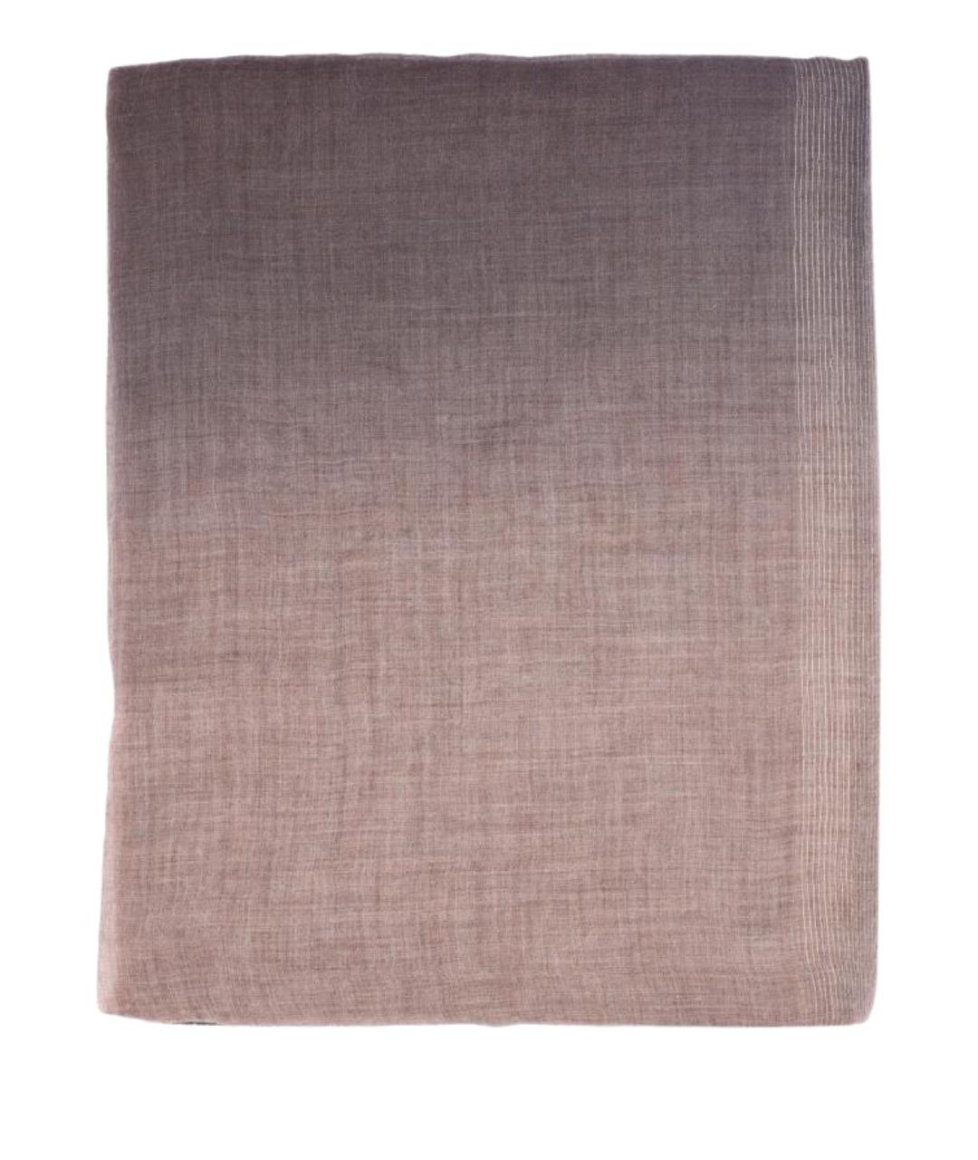 BRUNELLO CUCINELLI Бежевый льняной шарф, фото 1