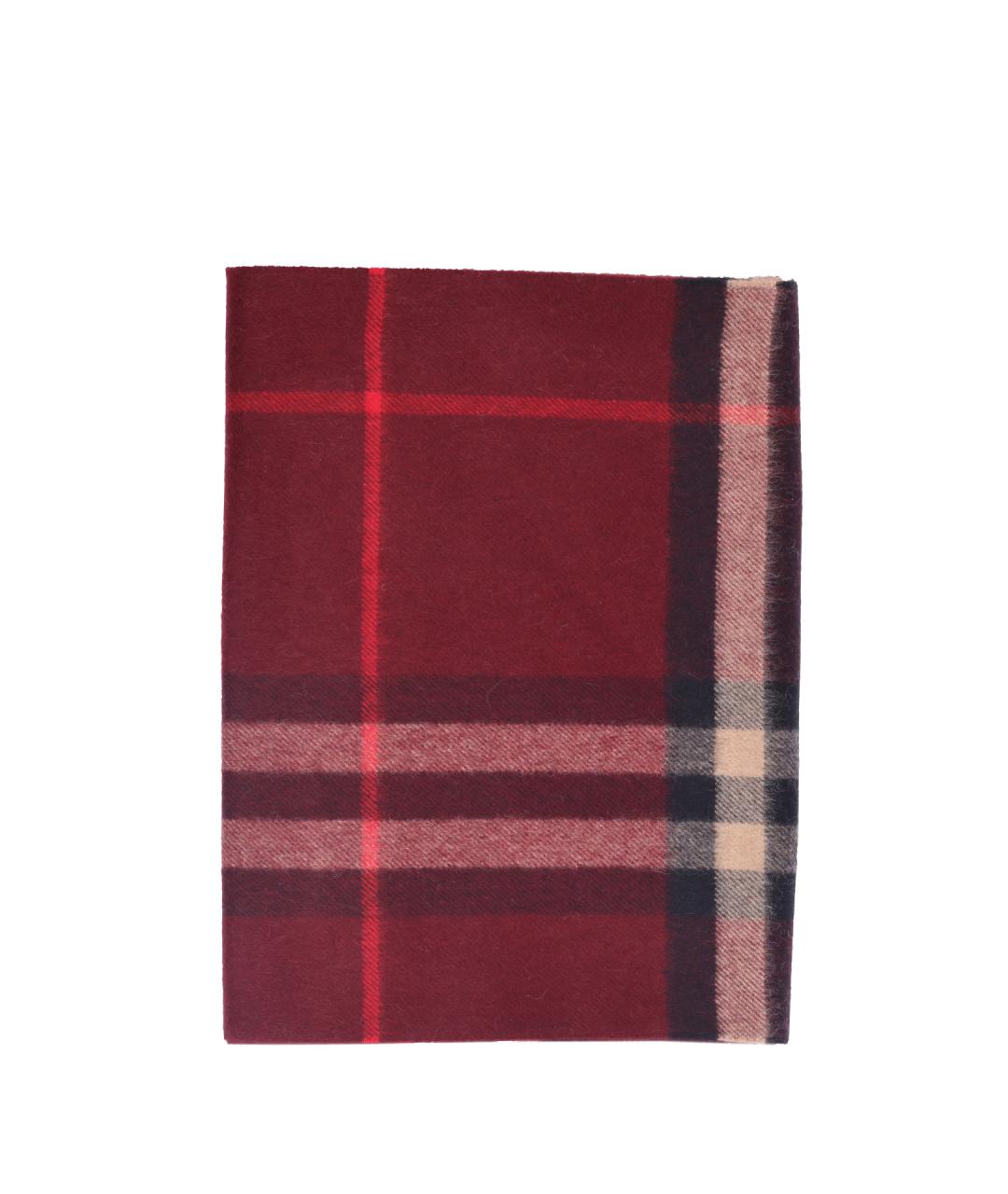 BURBERRY Бордовый кашемировый шарф, фото 3