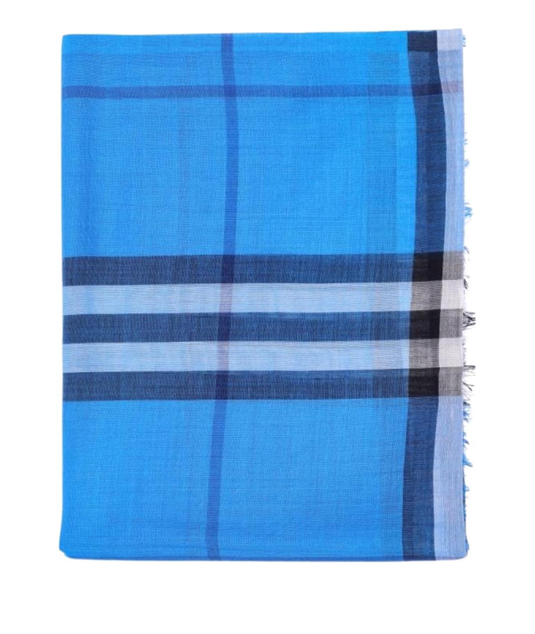 BURBERRY Синий шарф, фото 1