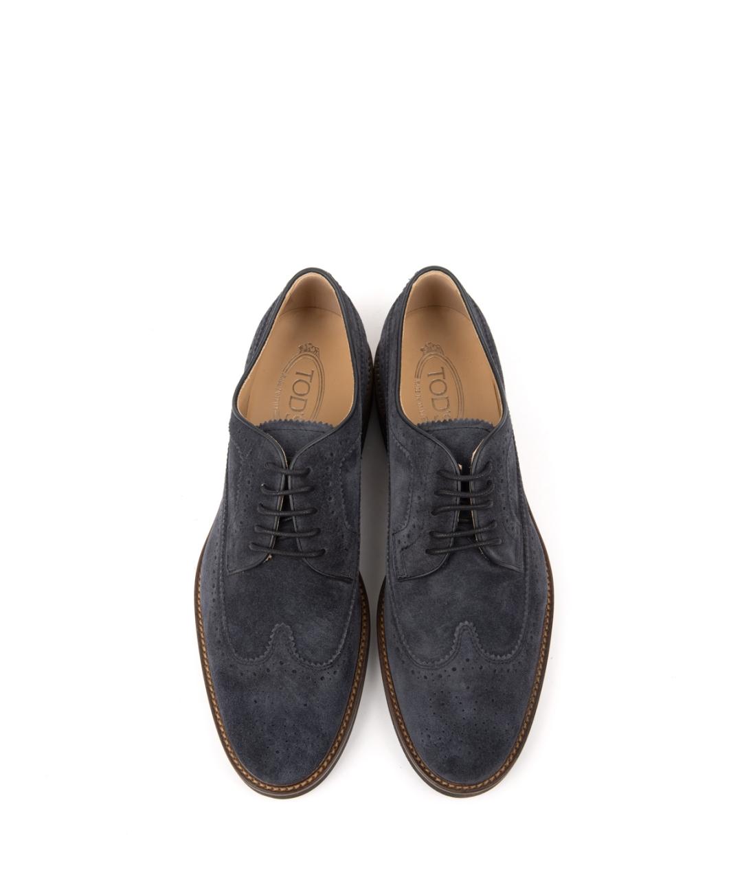 TOD'S Синие замшевые туфли, фото 4