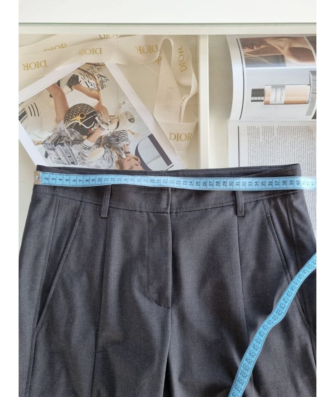 BRUNELLO CUCINELLI Антрацитовые прямые брюки, фото 6