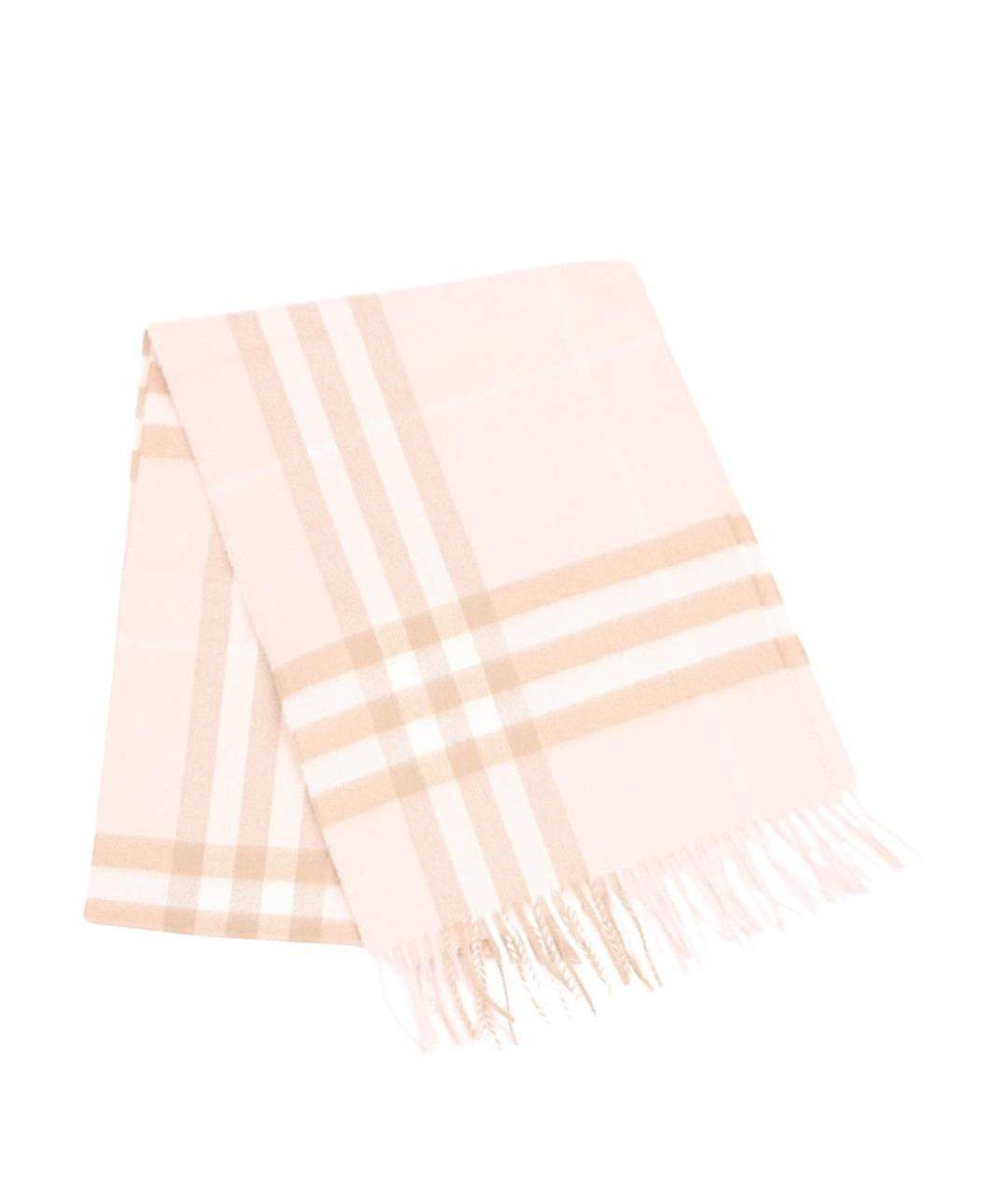BURBERRY Бежевый кашемировый шарф, фото 1