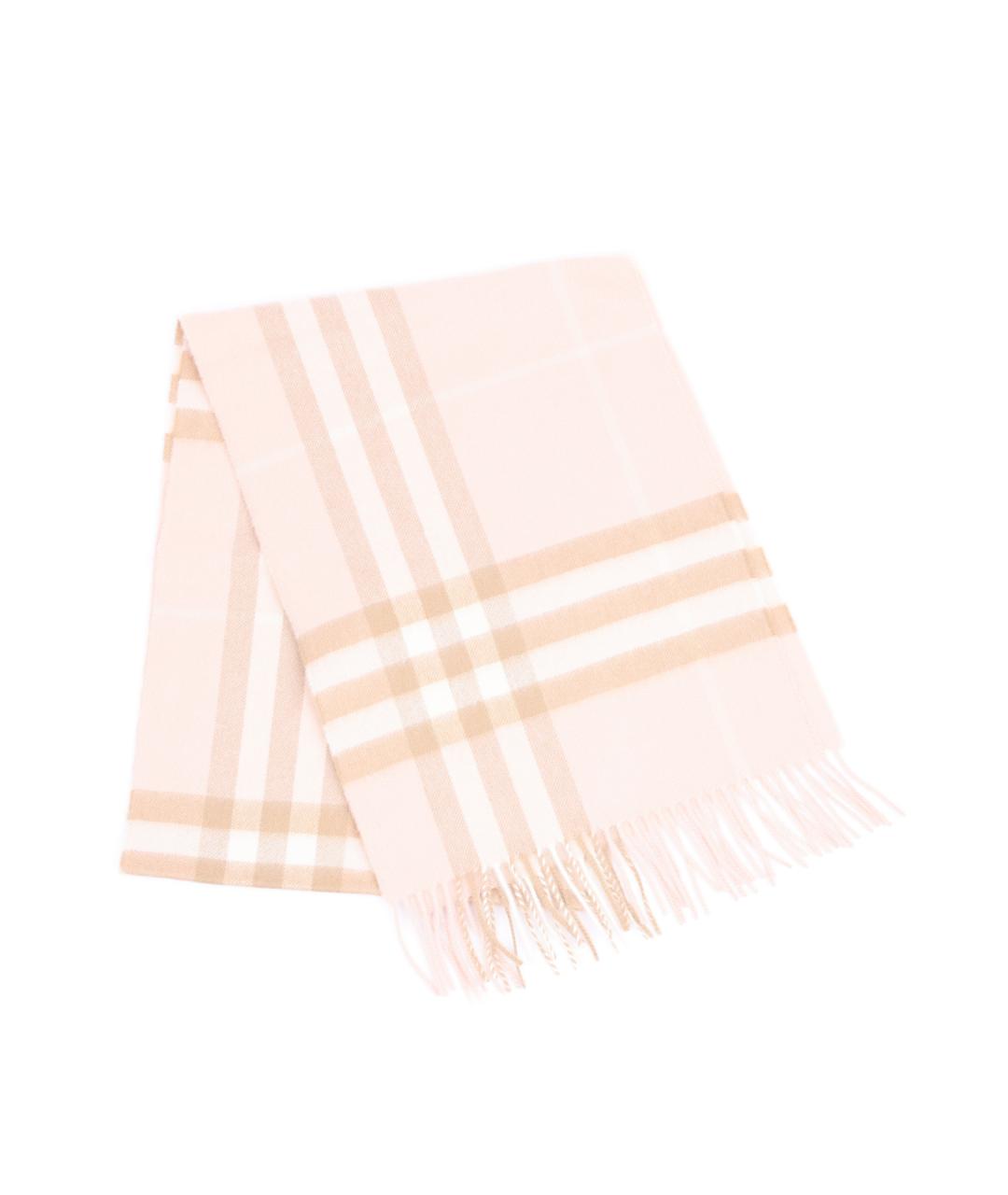 BURBERRY Бежевый кашемировый шарф, фото 3