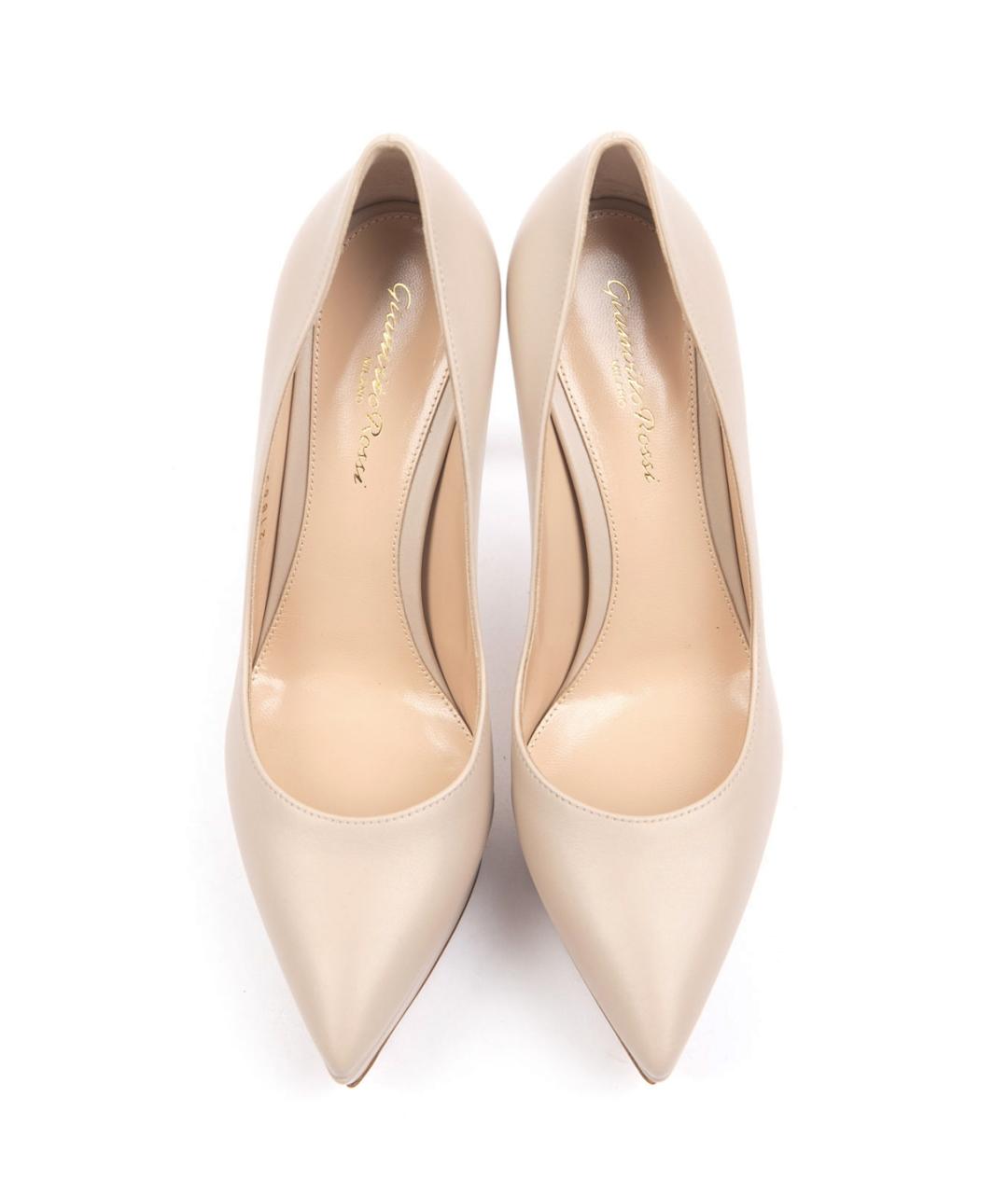 GIANVITO ROSSI Бежевые кожаные туфли, фото 4