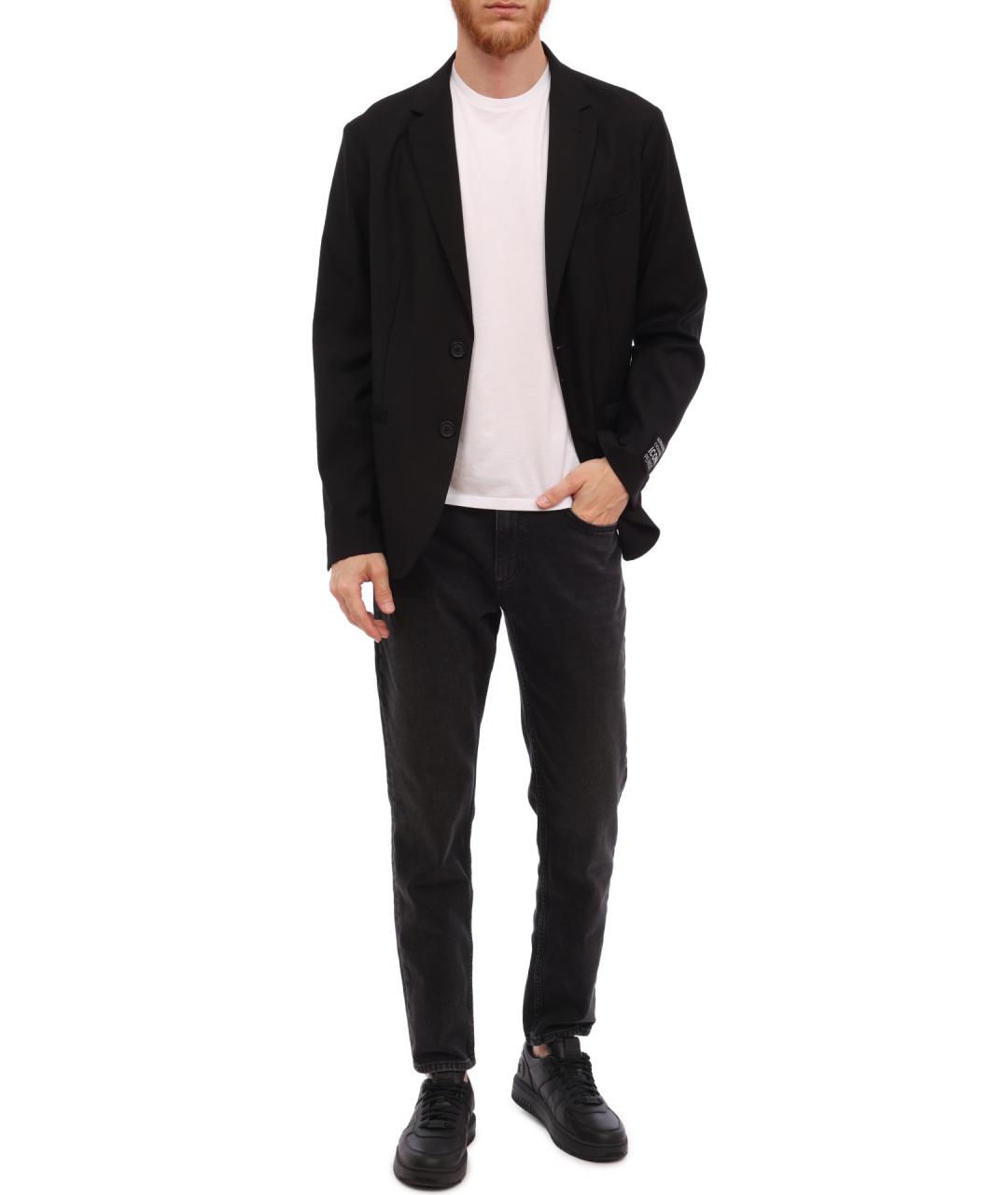 ARMANI EXCHANGE Черный полиэстеровый пиджак, фото 2