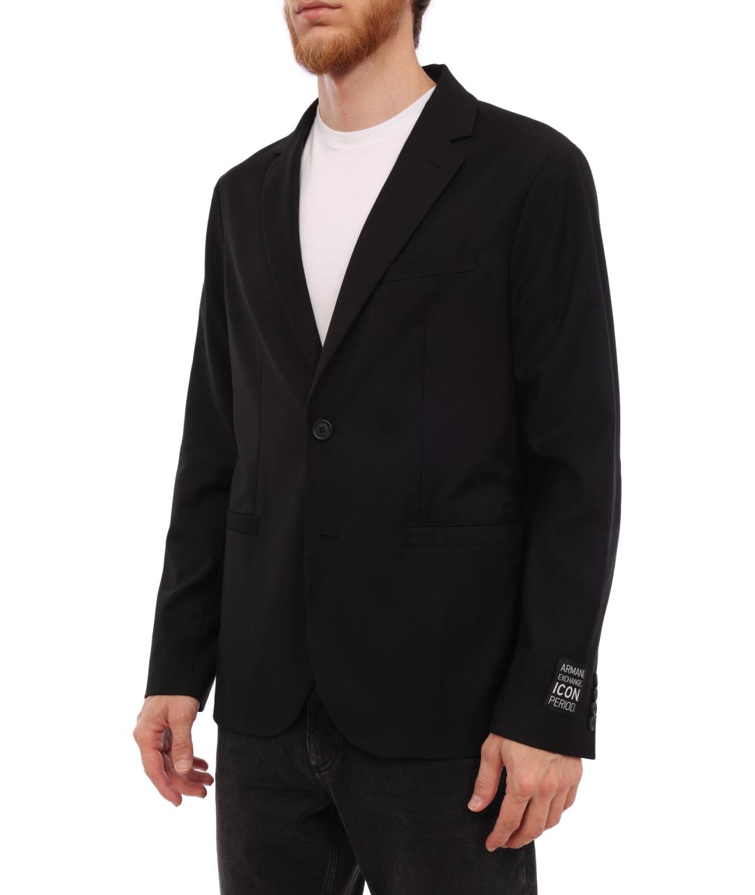 ARMANI EXCHANGE Черный полиэстеровый пиджак, фото 3