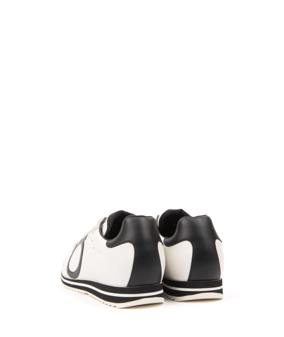 FERRAGAMO Белые кожаные низкие кроссовки / кеды, фото 3