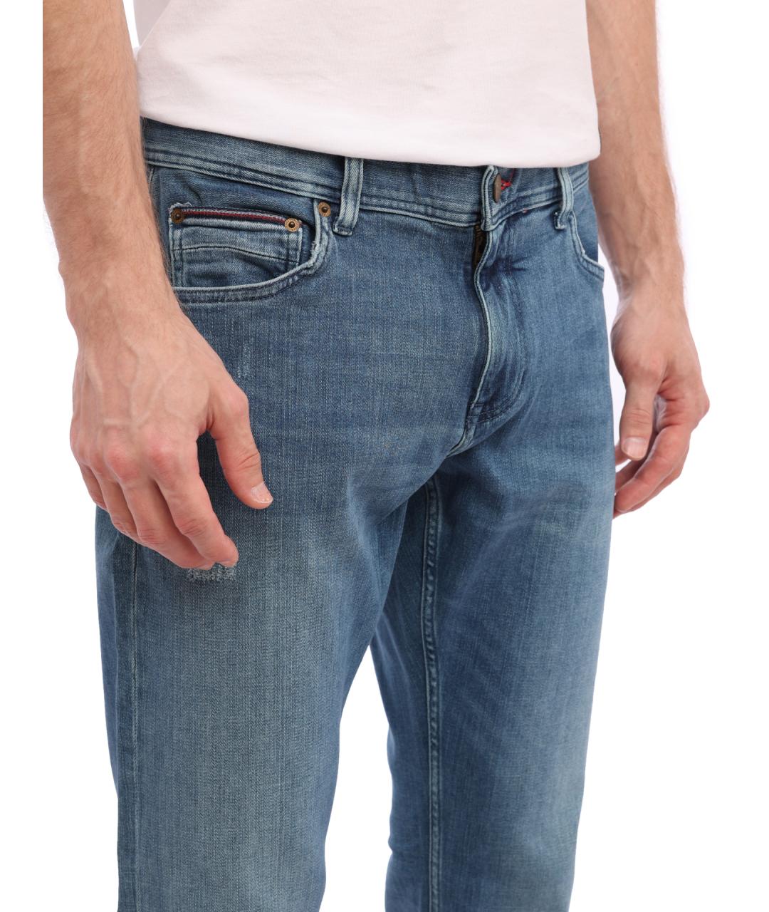 TOMMY HILFIGER Синие хлопковые джинсы скинни, фото 4