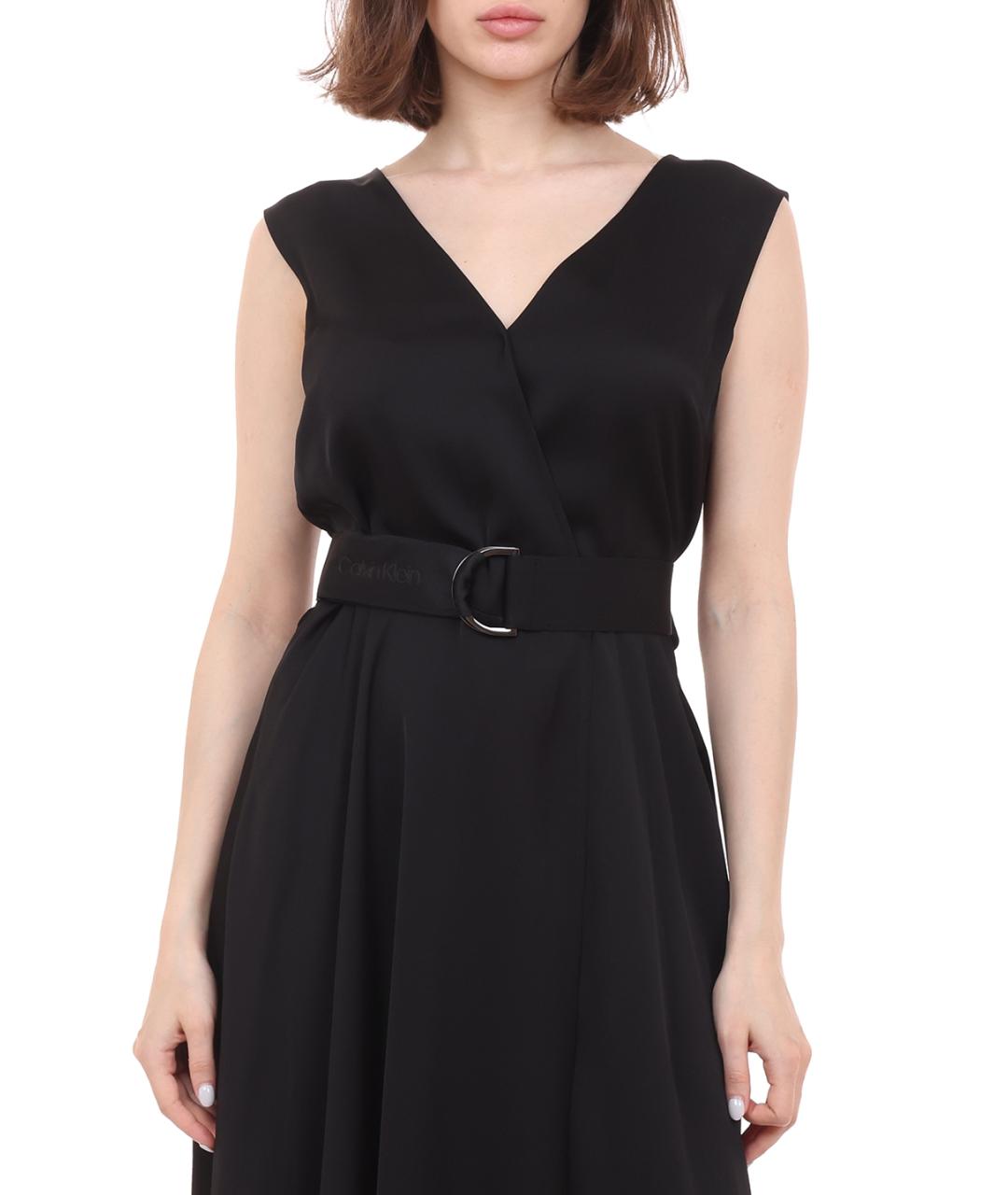 CALVIN KLEIN Черное повседневное платье, фото 2