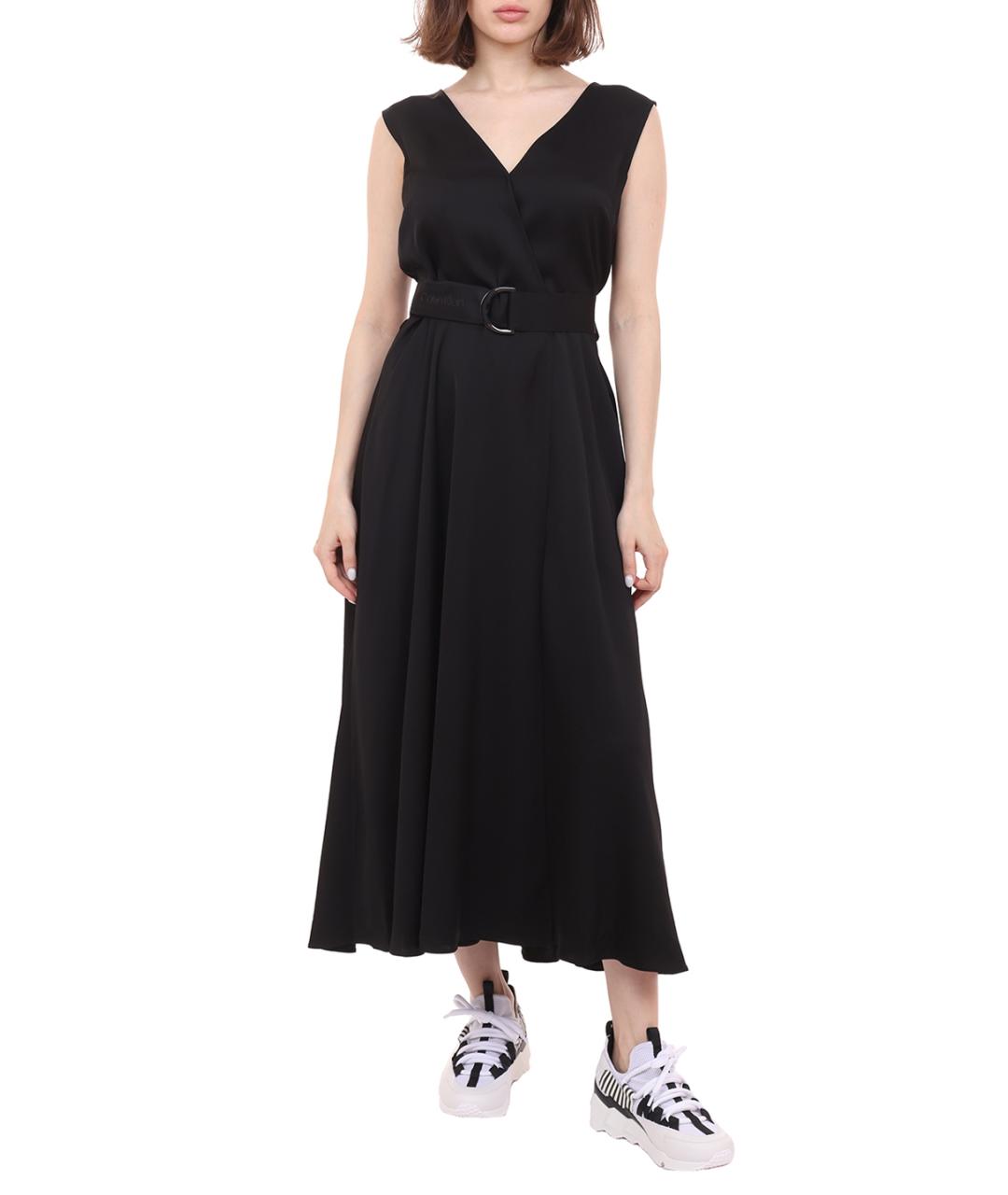 CALVIN KLEIN Черное повседневное платье, фото 1