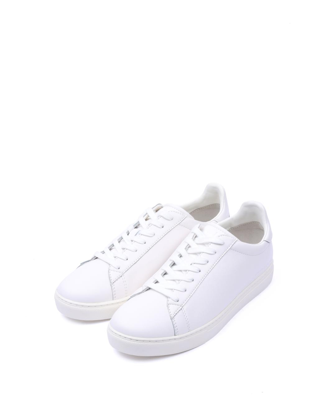 ARMANI EXCHANGE Белые кожаные низкие кроссовки / кеды, фото 2