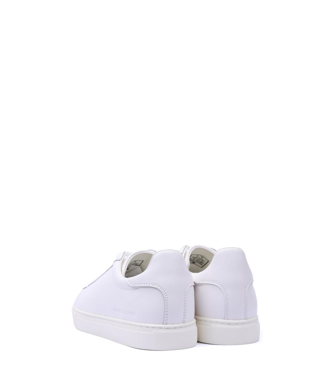 ARMANI EXCHANGE Белые кожаные низкие кроссовки / кеды, фото 3