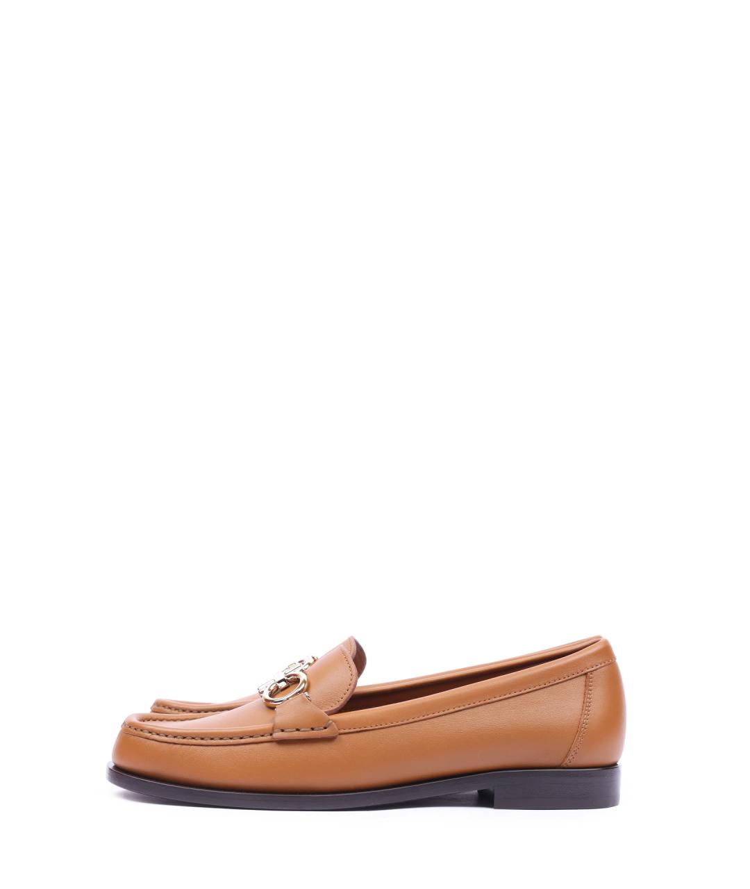 FERRAGAMO Коричневые кожаные мокасины, фото 5