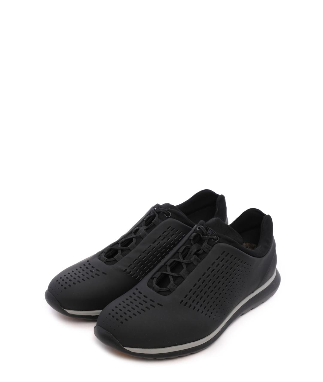 ZEGNA Черные низкие кроссовки / кеды, фото 2