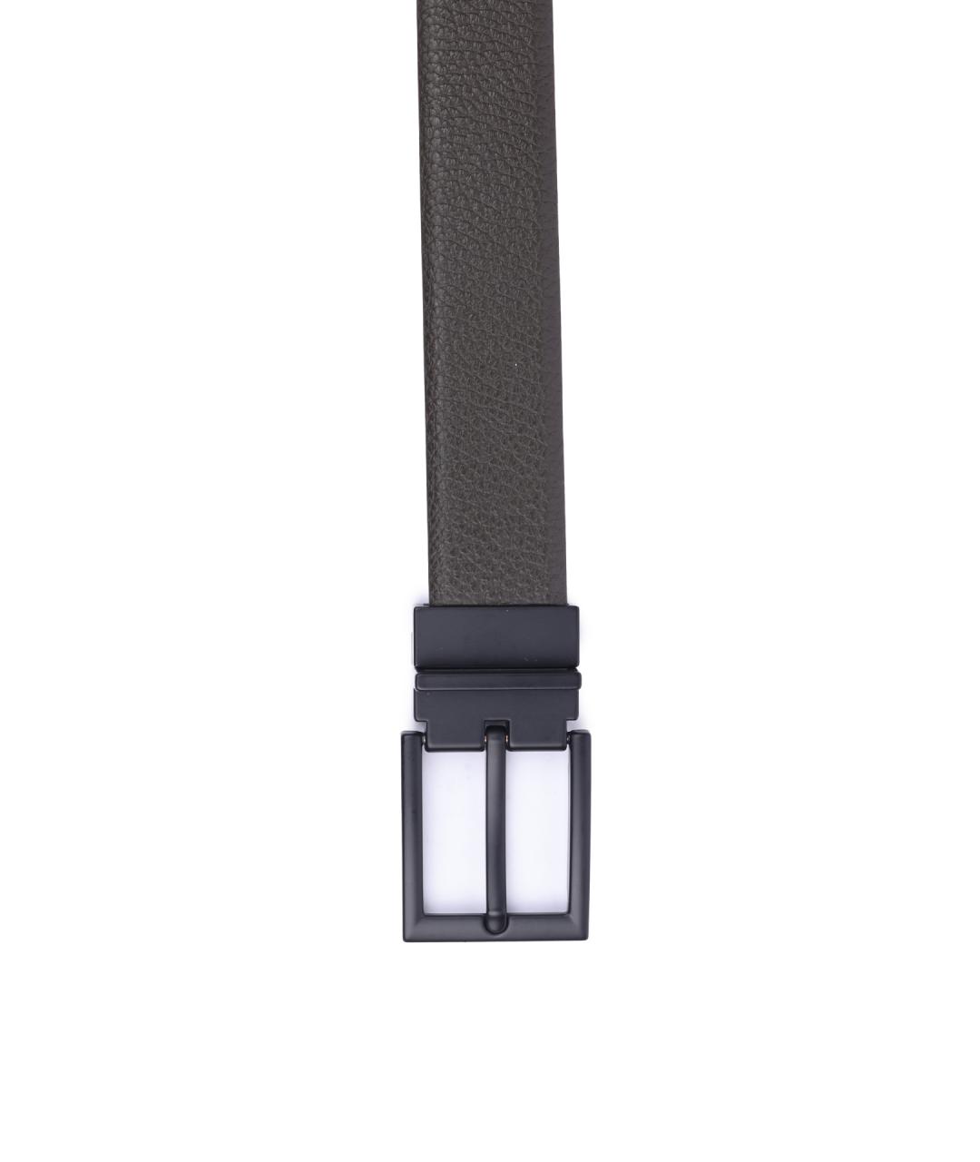 EMPORIO ARMANI Черный кожаный ремень, фото 3