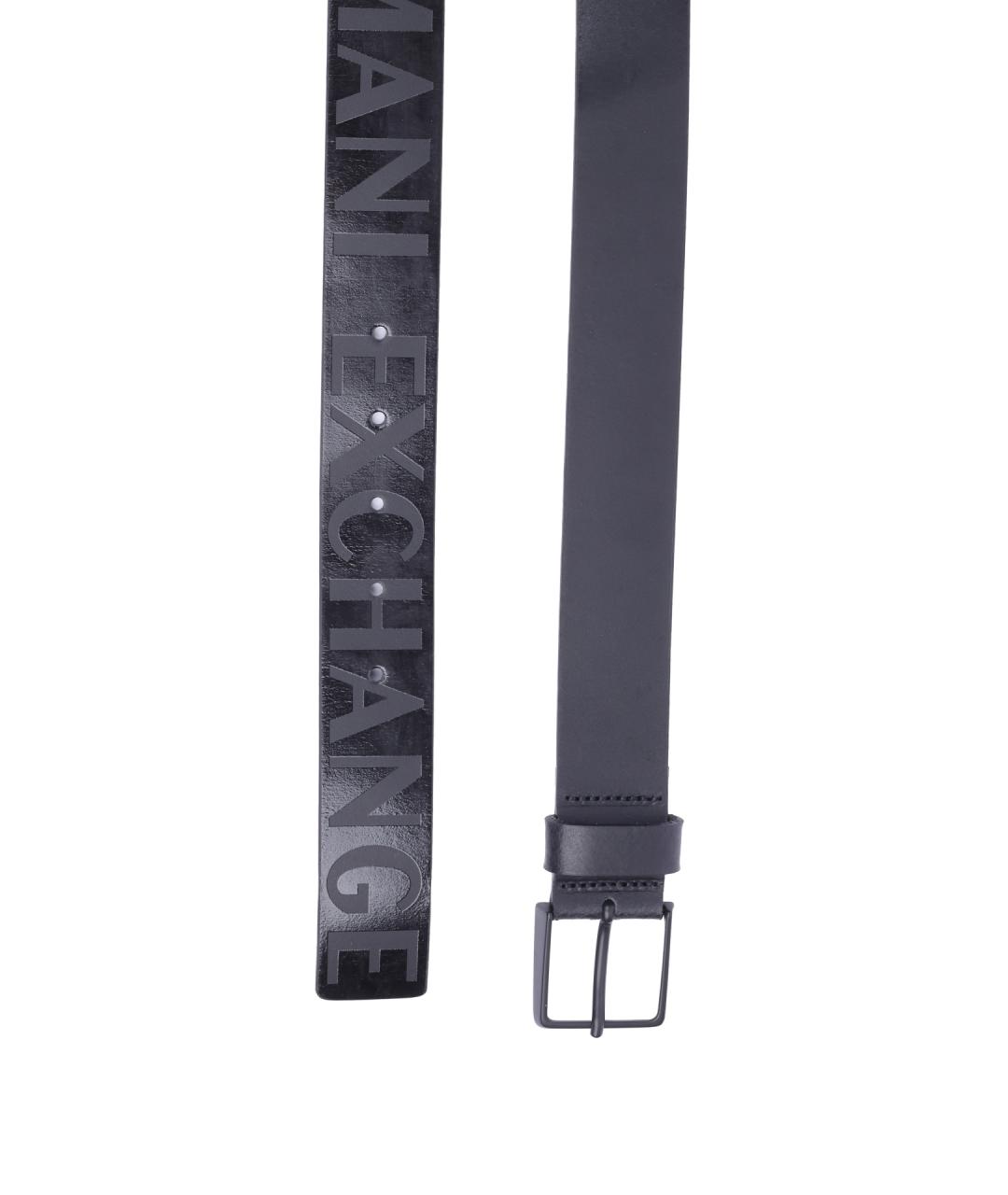 ARMANI EXCHANGE Черный кожаный ремень, фото 2