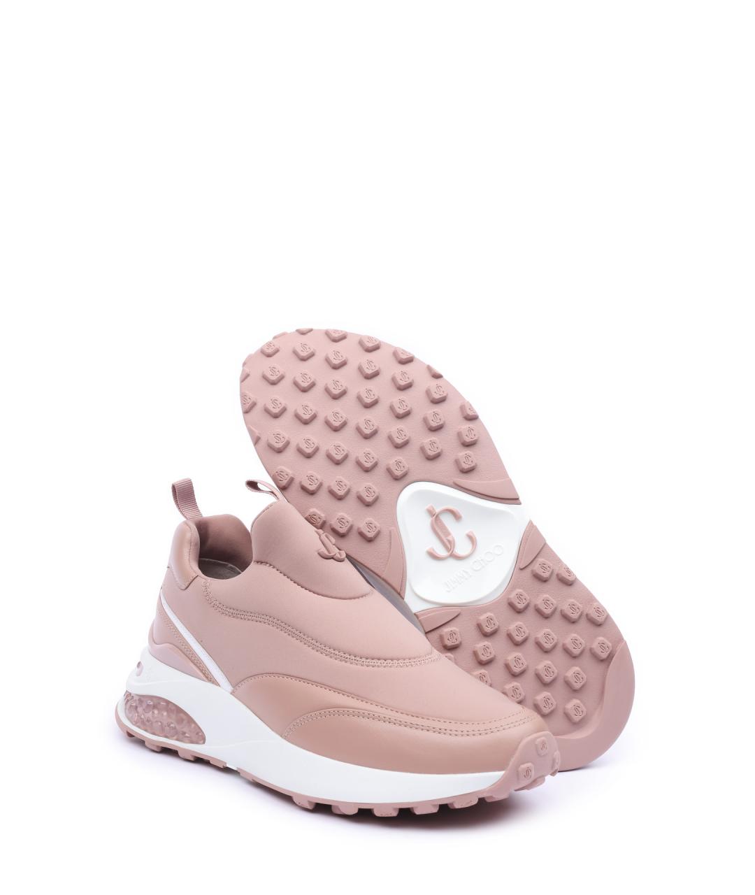 JIMMY CHOO Розовые текстильные кроссовки, фото 5