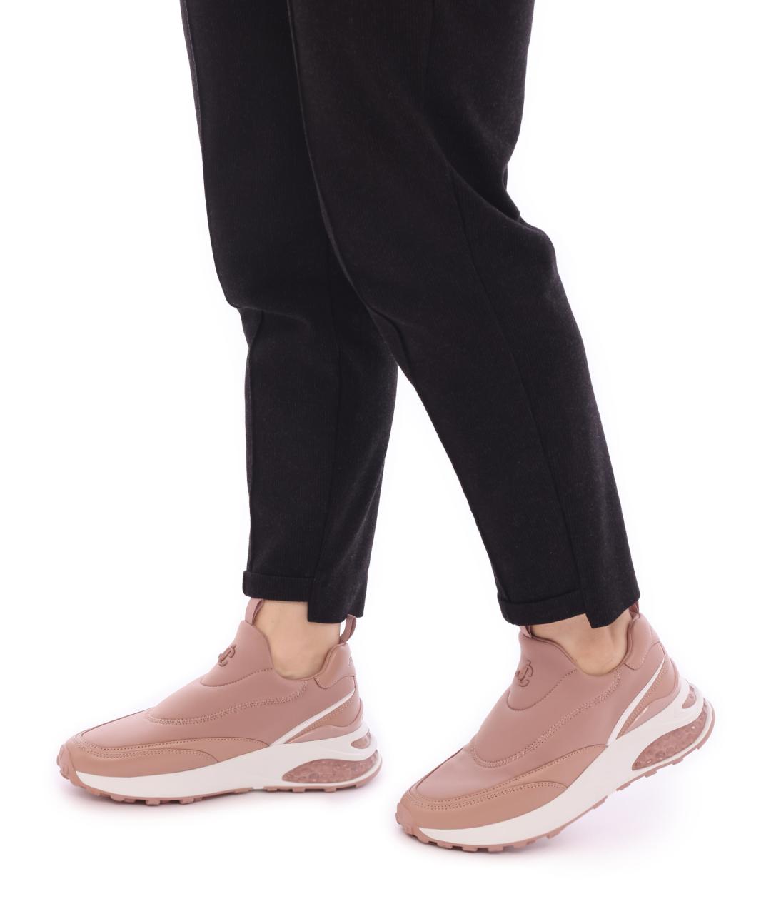 JIMMY CHOO Розовые текстильные кроссовки, фото 6