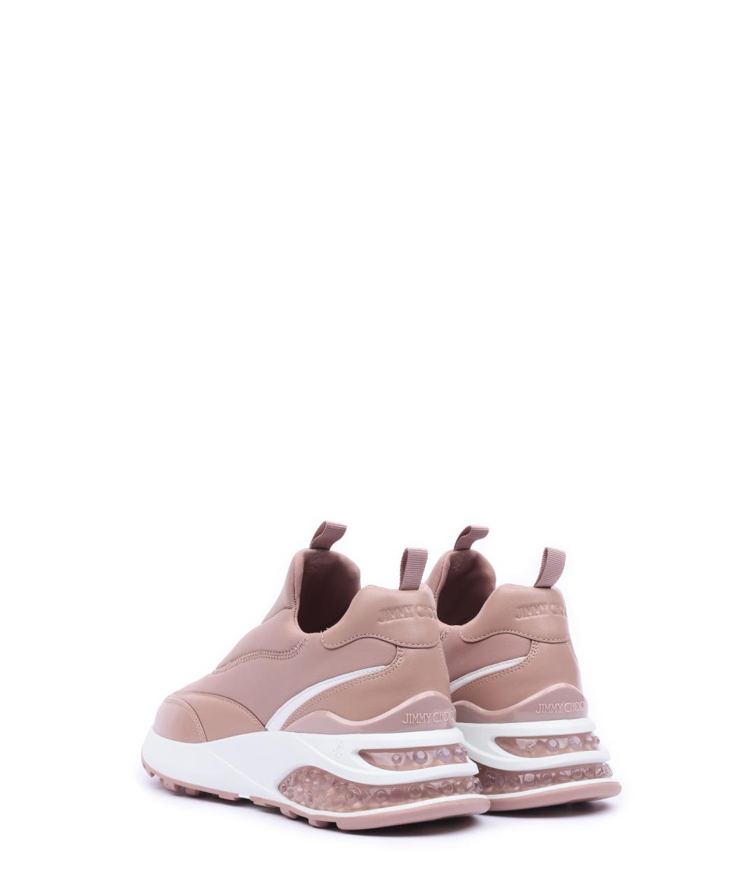 JIMMY CHOO Розовые текстильные кроссовки, фото 3