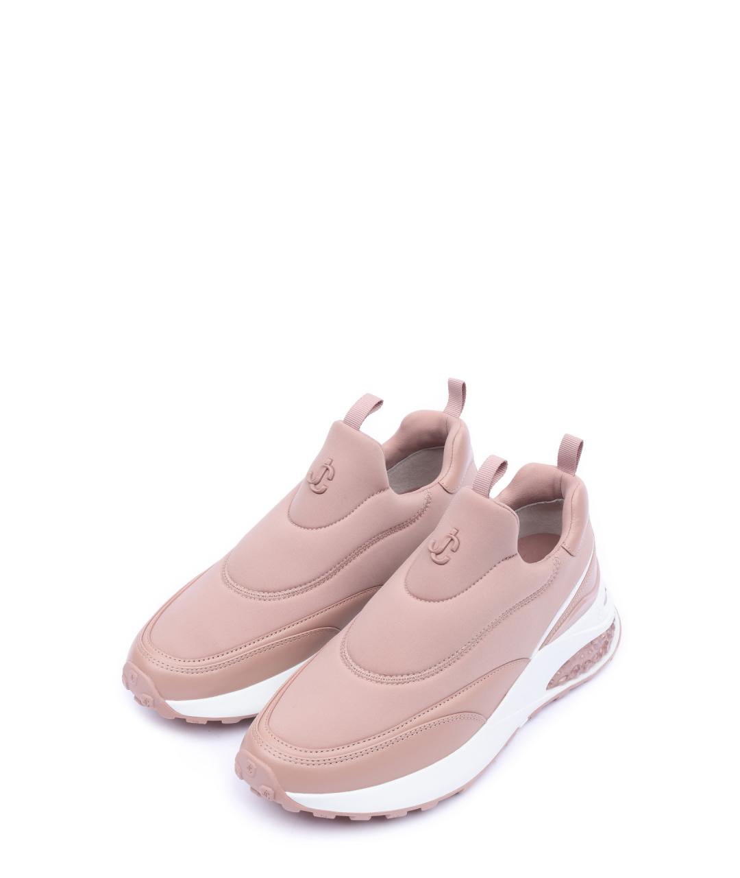 JIMMY CHOO Розовые текстильные кроссовки, фото 2