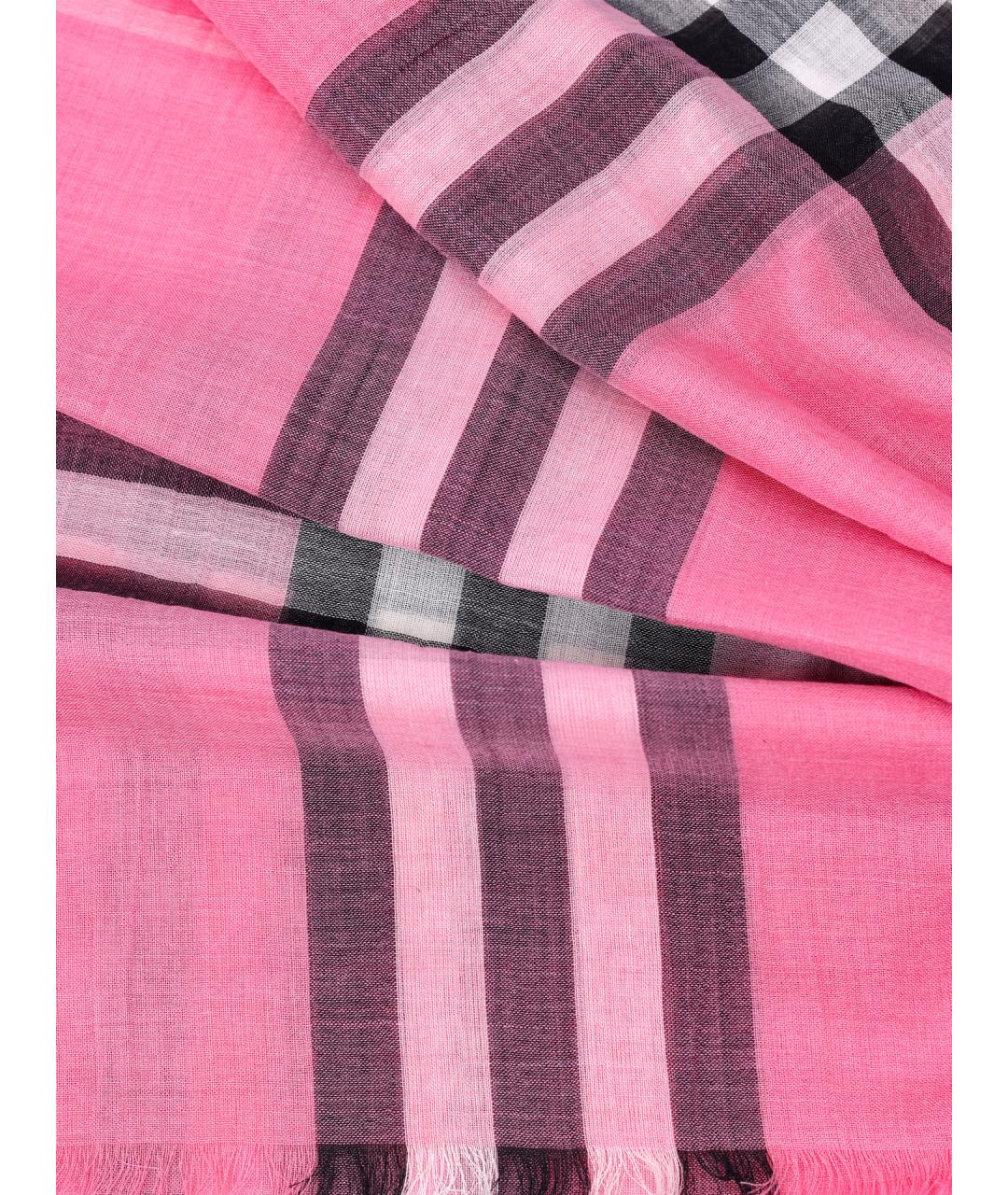 BURBERRY Розовый шарф, фото 2