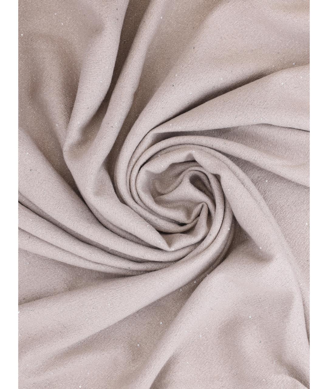 BRUNELLO CUCINELLI Бежевый кашемировый шарф, фото 2