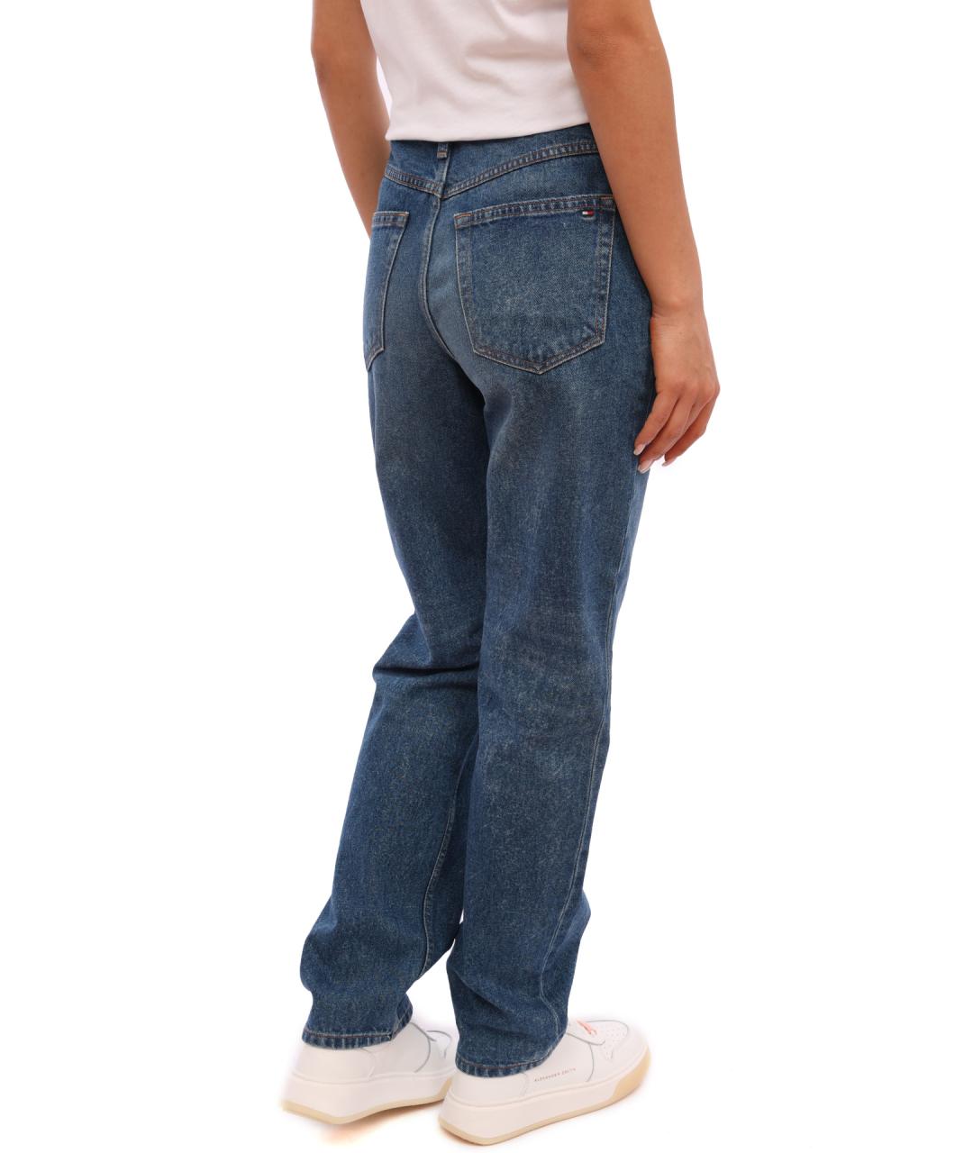 TOMMY HILFIGER Синие хлопковые прямые джинсы, фото 5