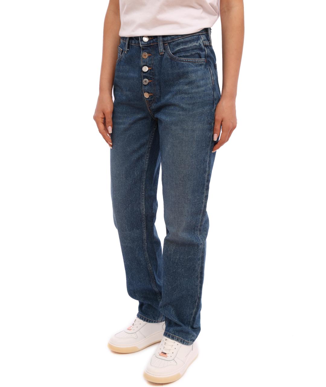 TOMMY HILFIGER Синие хлопковые прямые джинсы, фото 4