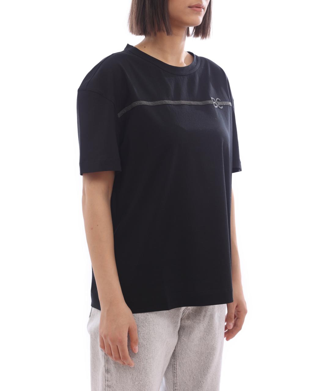 BRUNELLO CUCINELLI Черная хлопковая футболка, фото 5