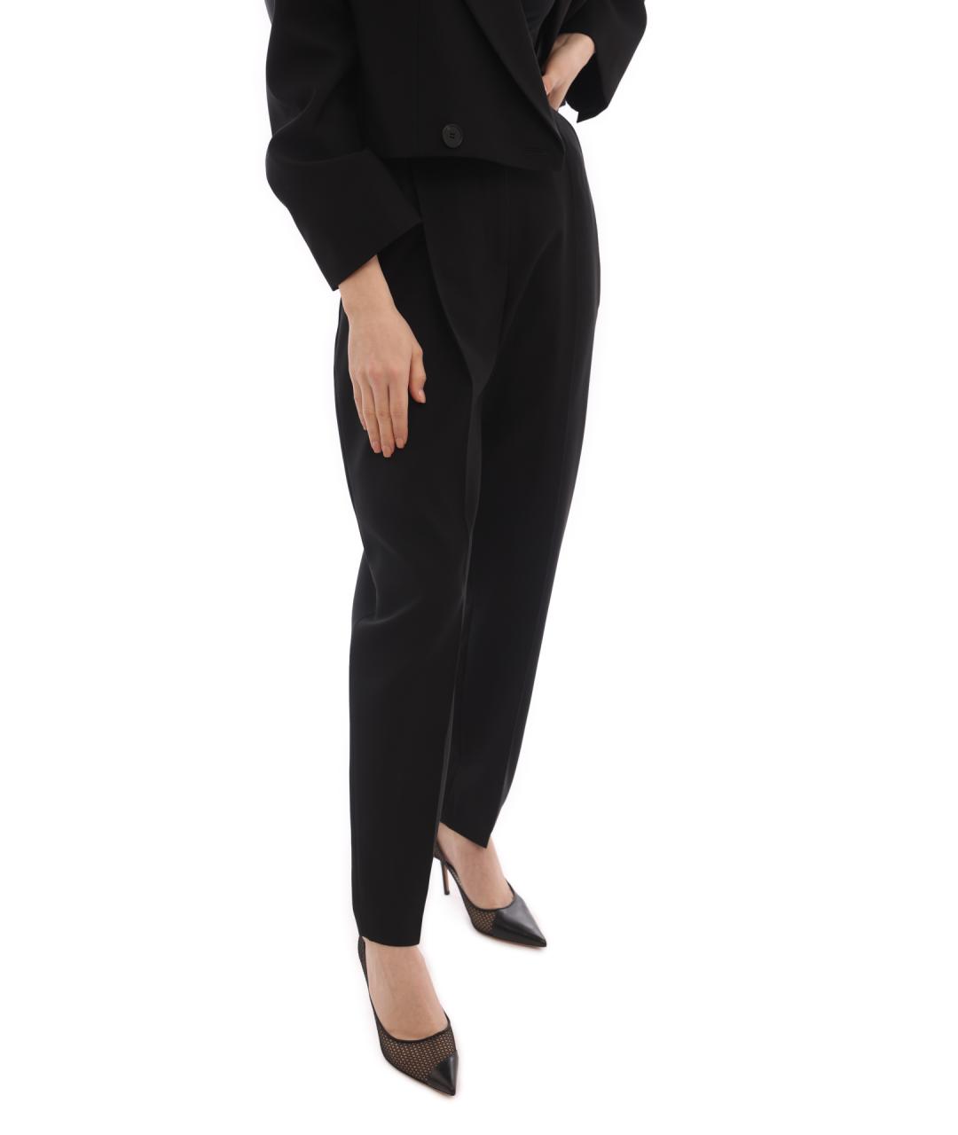 ALEXANDER MCQUEEN Черные шерстяные прямые брюки, фото 6