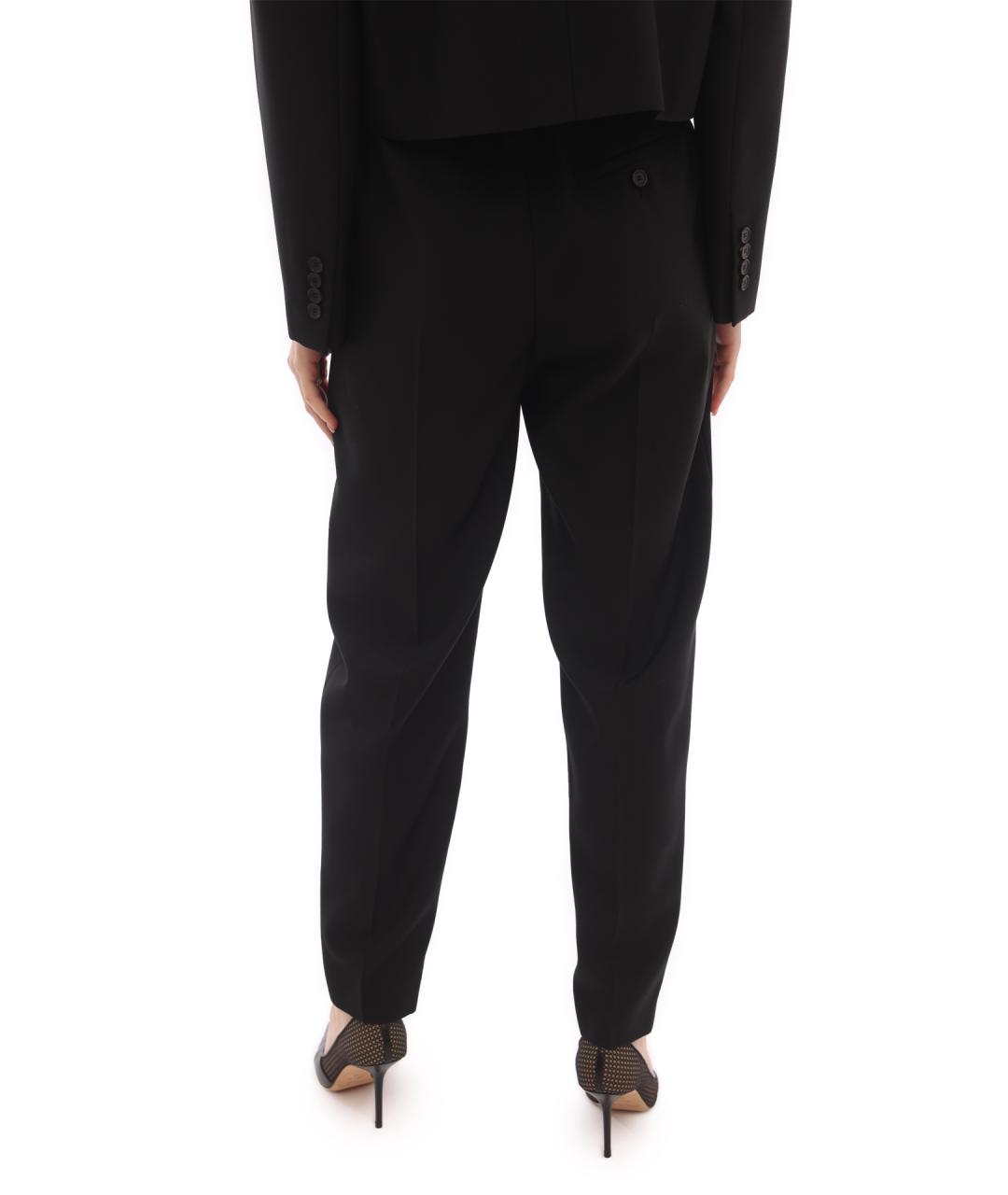 ALEXANDER MCQUEEN Черные шерстяные прямые брюки, фото 5