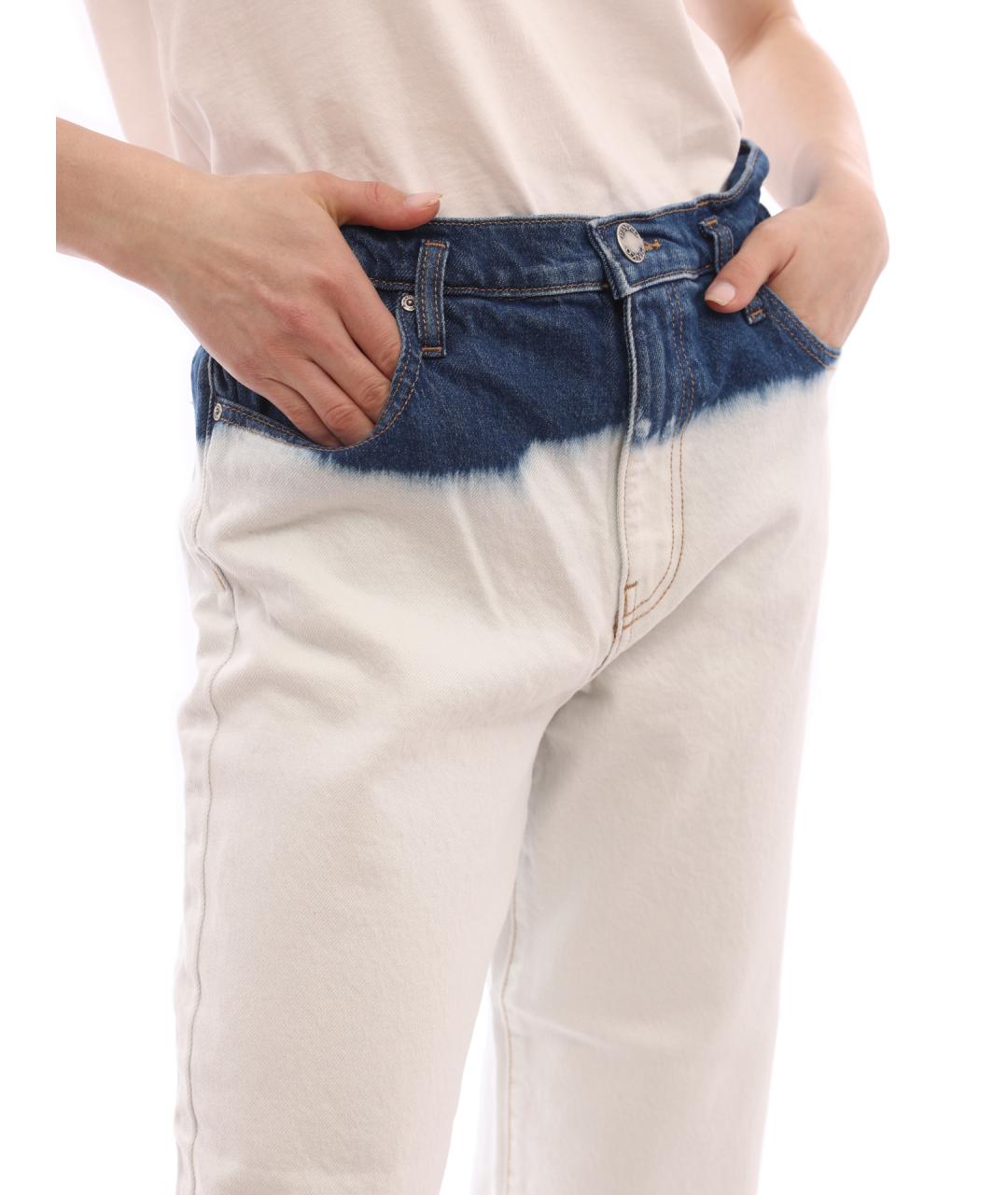 PINKO Белые хлопковые прямые джинсы, фото 7