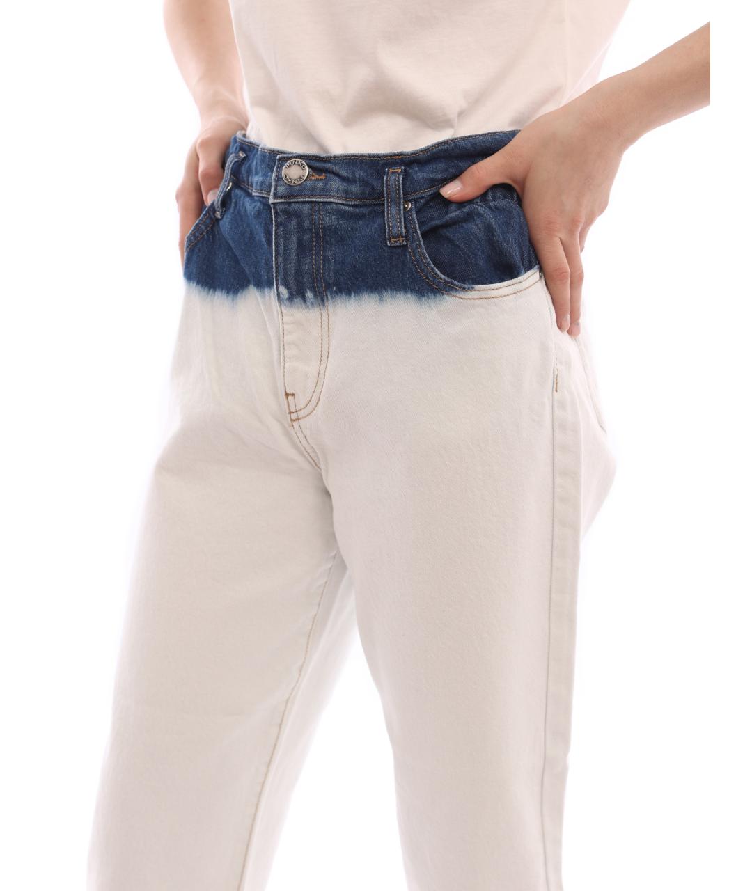 PINKO Белые хлопковые прямые джинсы, фото 4