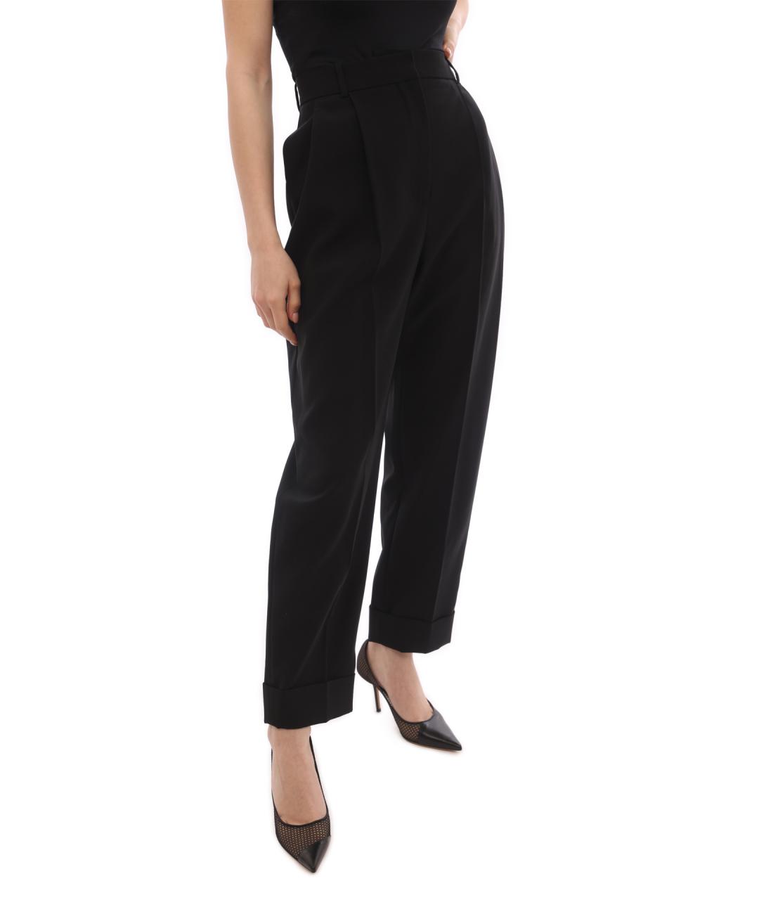 ALEXANDER MCQUEEN Черные шерстяные прямые брюки, фото 7