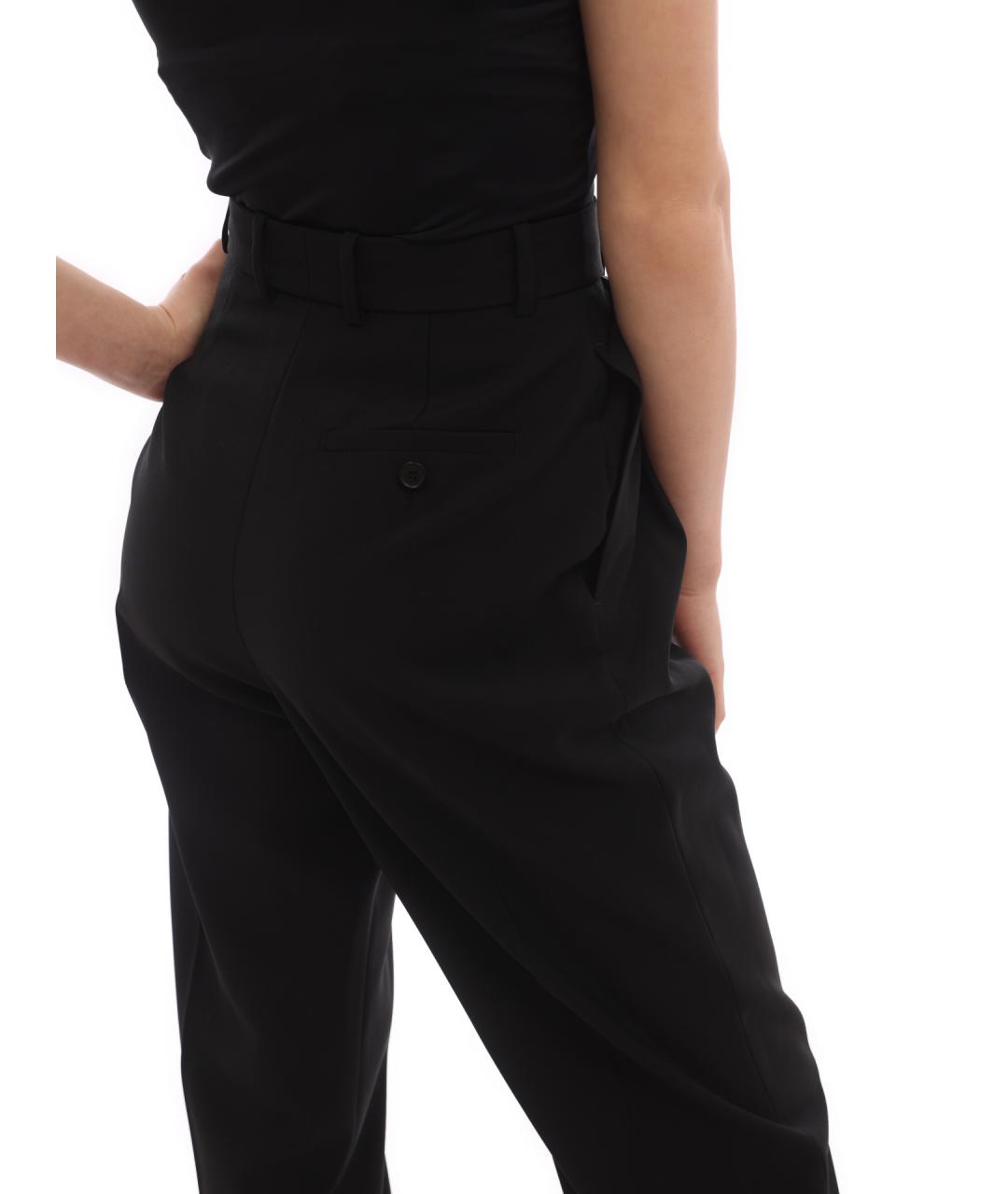 ALEXANDER MCQUEEN Черные шерстяные прямые брюки, фото 6