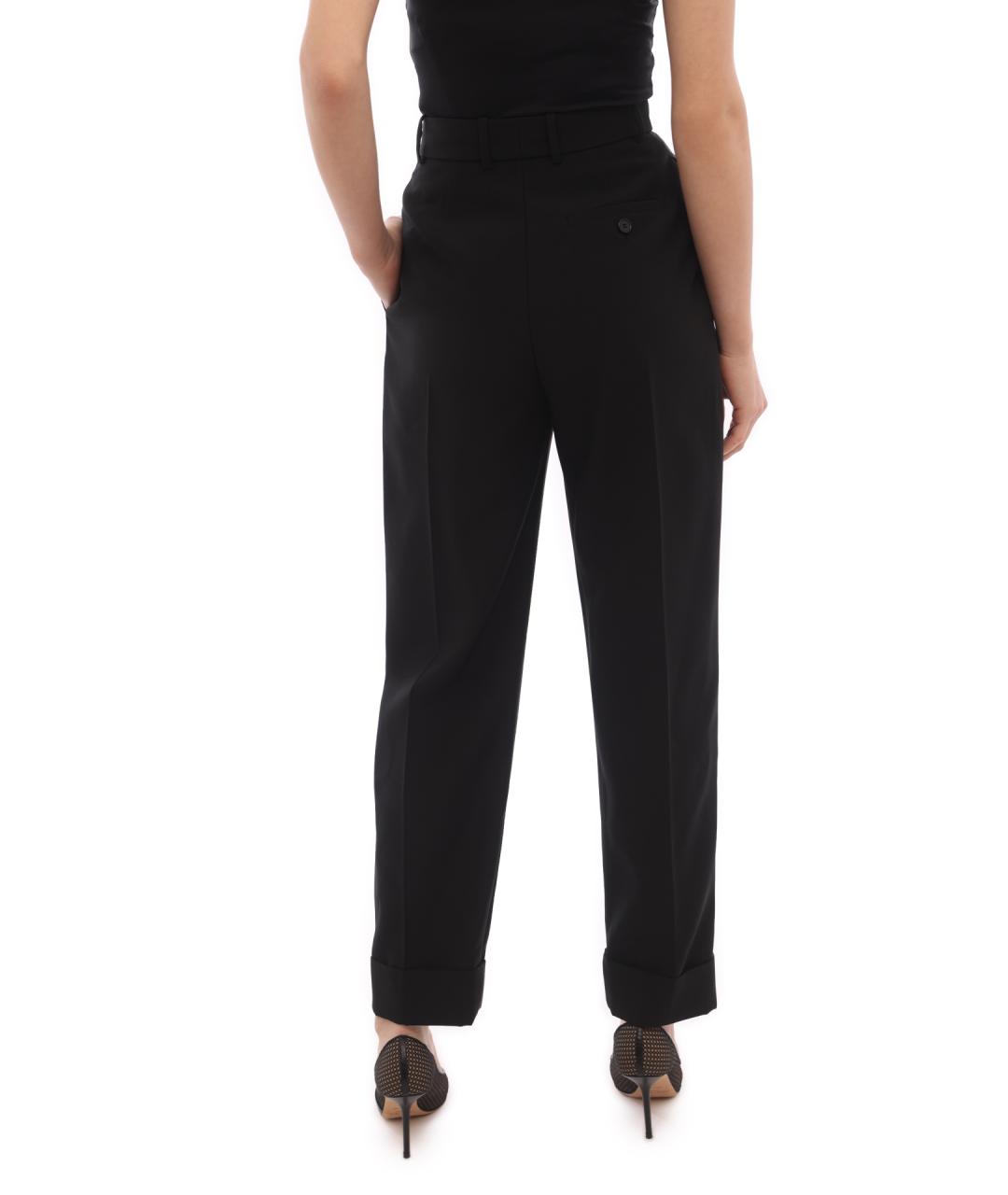 ALEXANDER MCQUEEN Черные шерстяные прямые брюки, фото 5