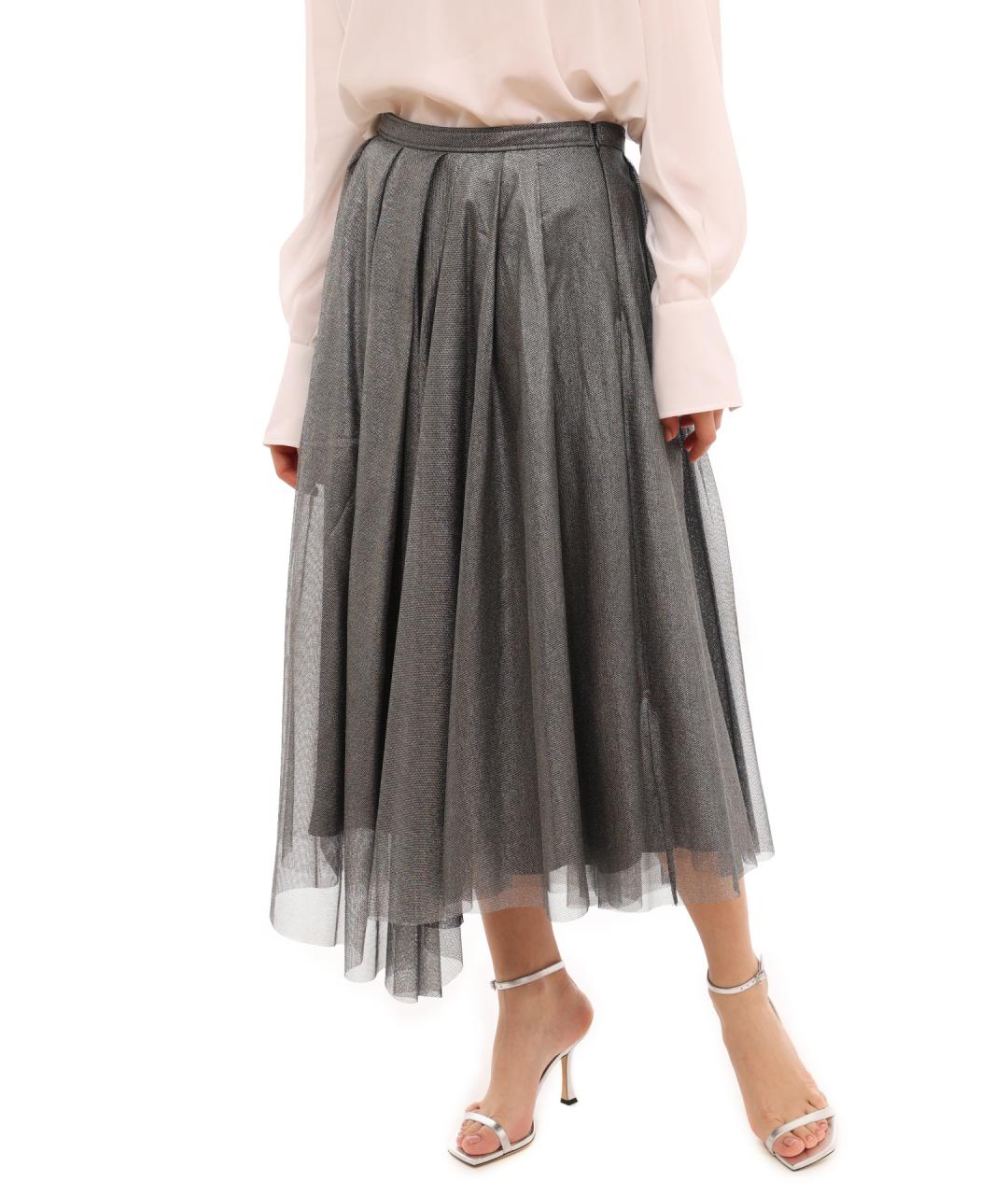 BRUNELLO CUCINELLI Серая юбка миди, фото 1