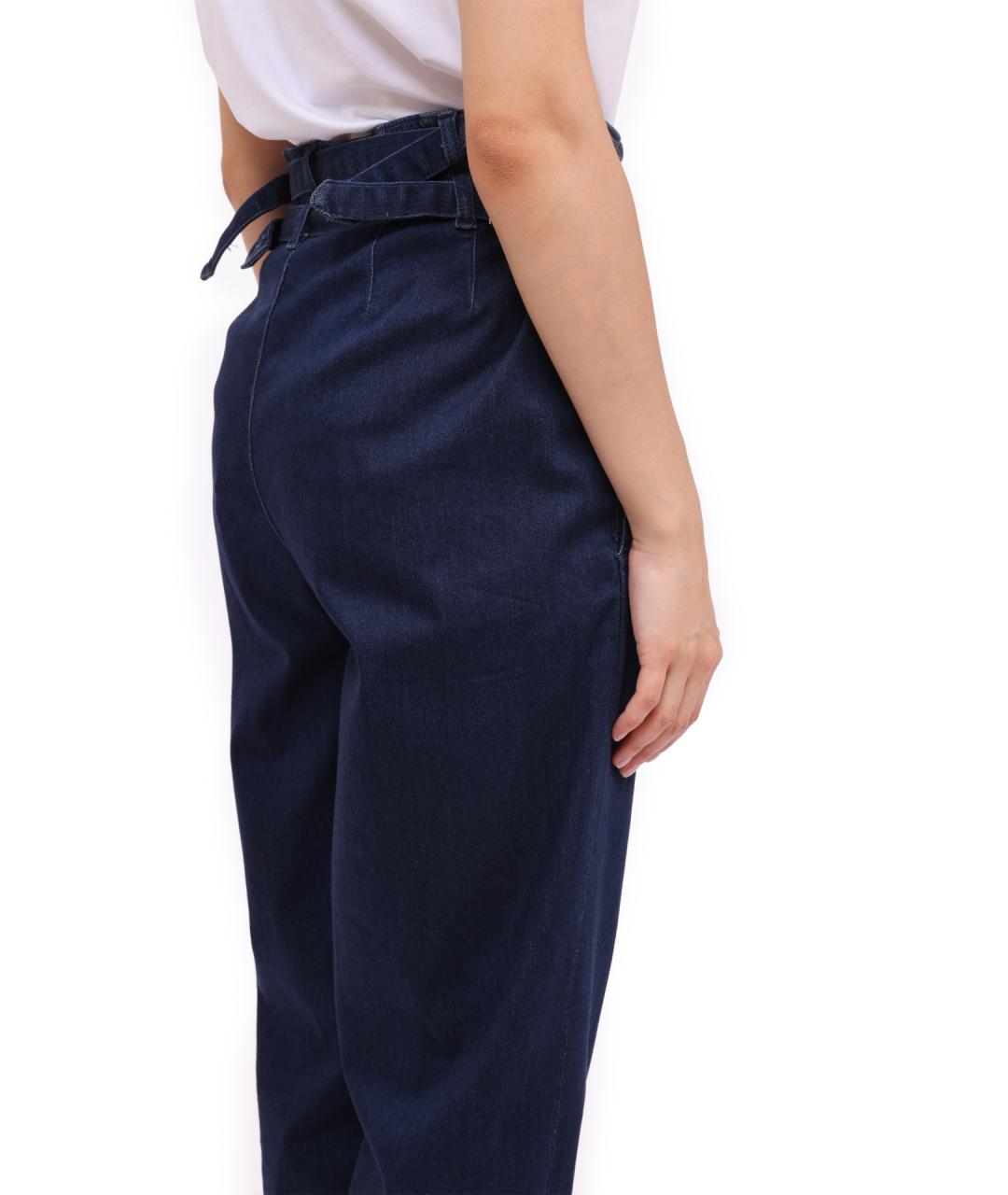 LIU JO Синие хлопковые прямые джинсы, фото 5