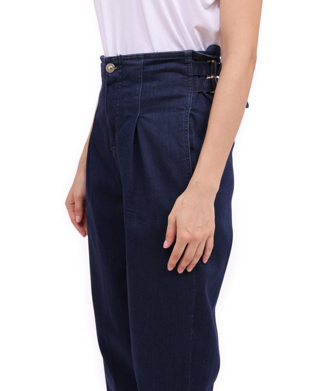 LIU JO Синие хлопковые прямые джинсы, фото 3