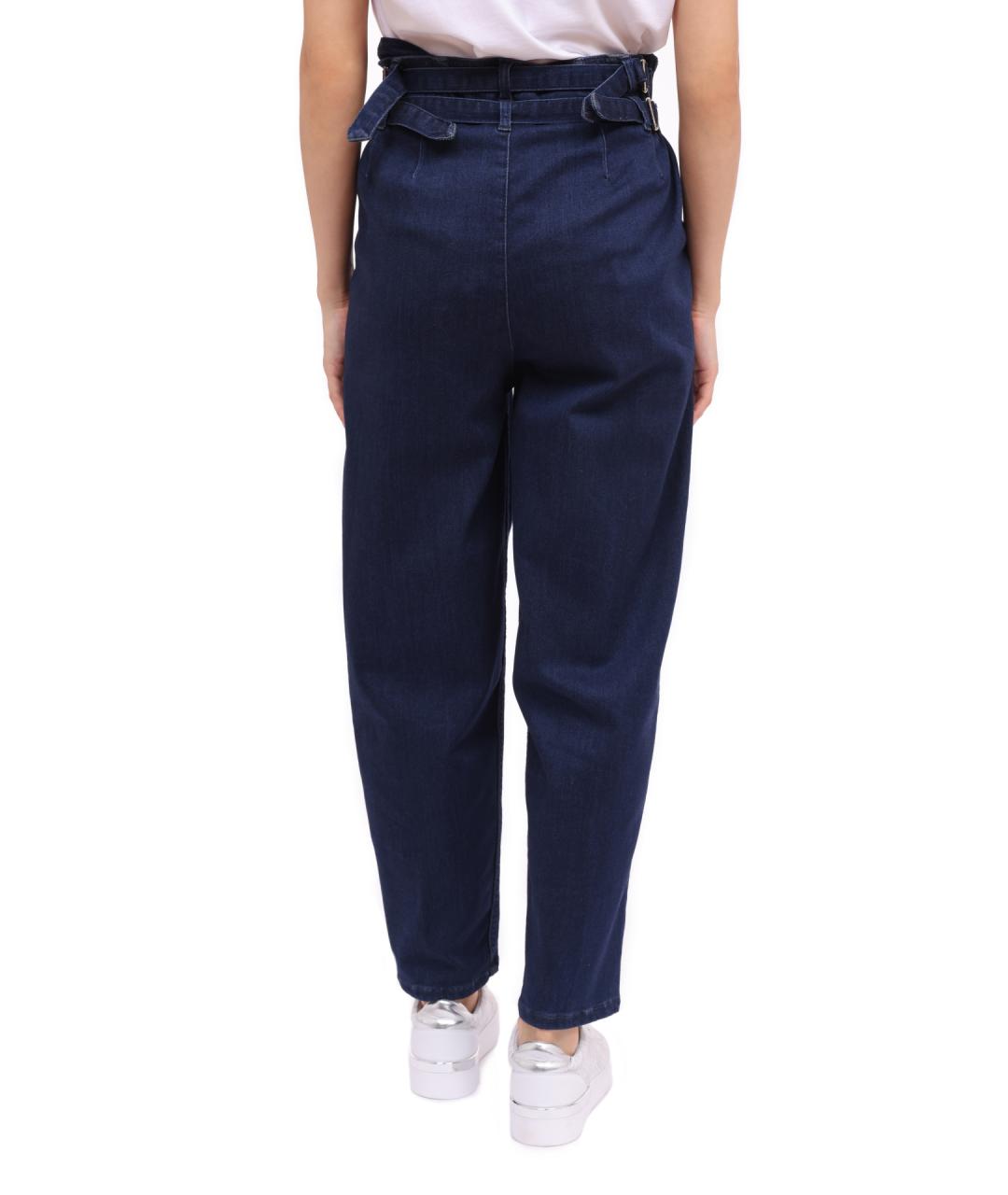 LIU JO Синие хлопковые прямые джинсы, фото 4