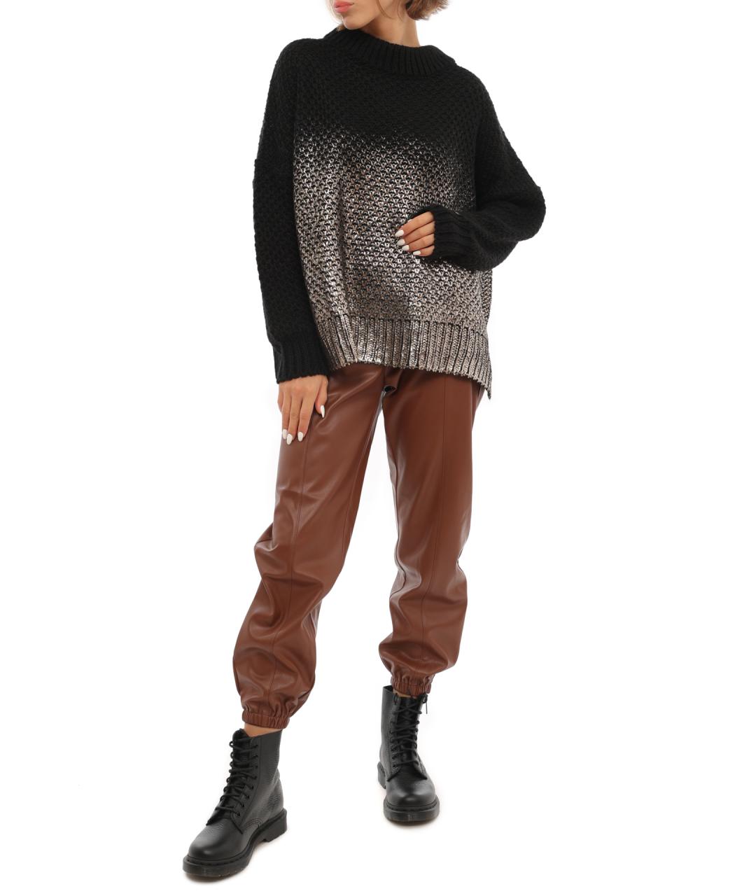 LIU JO Коричневые прямые брюки, фото 1