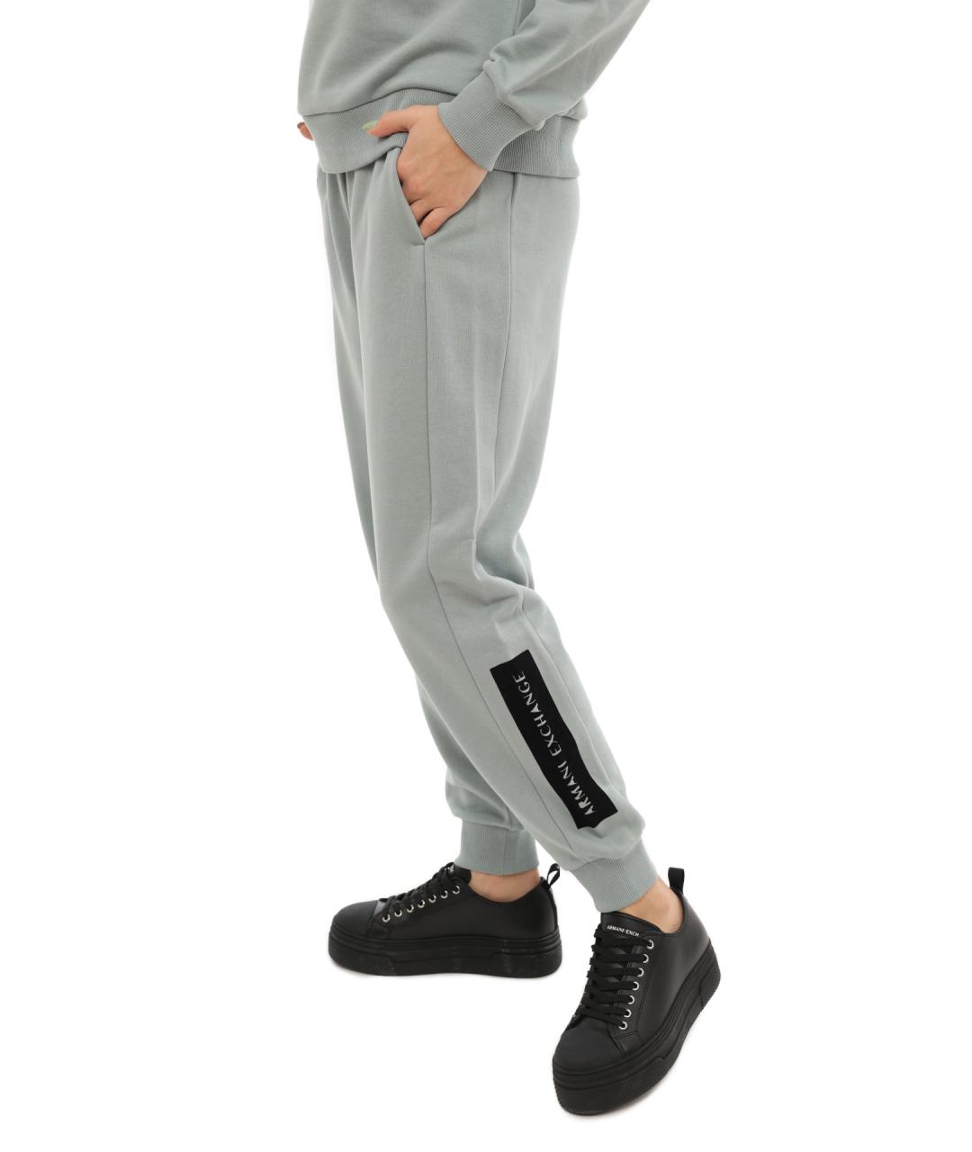 ARMANI EXCHANGE Голубые хлопковые спортивные брюки и шорты, фото 3