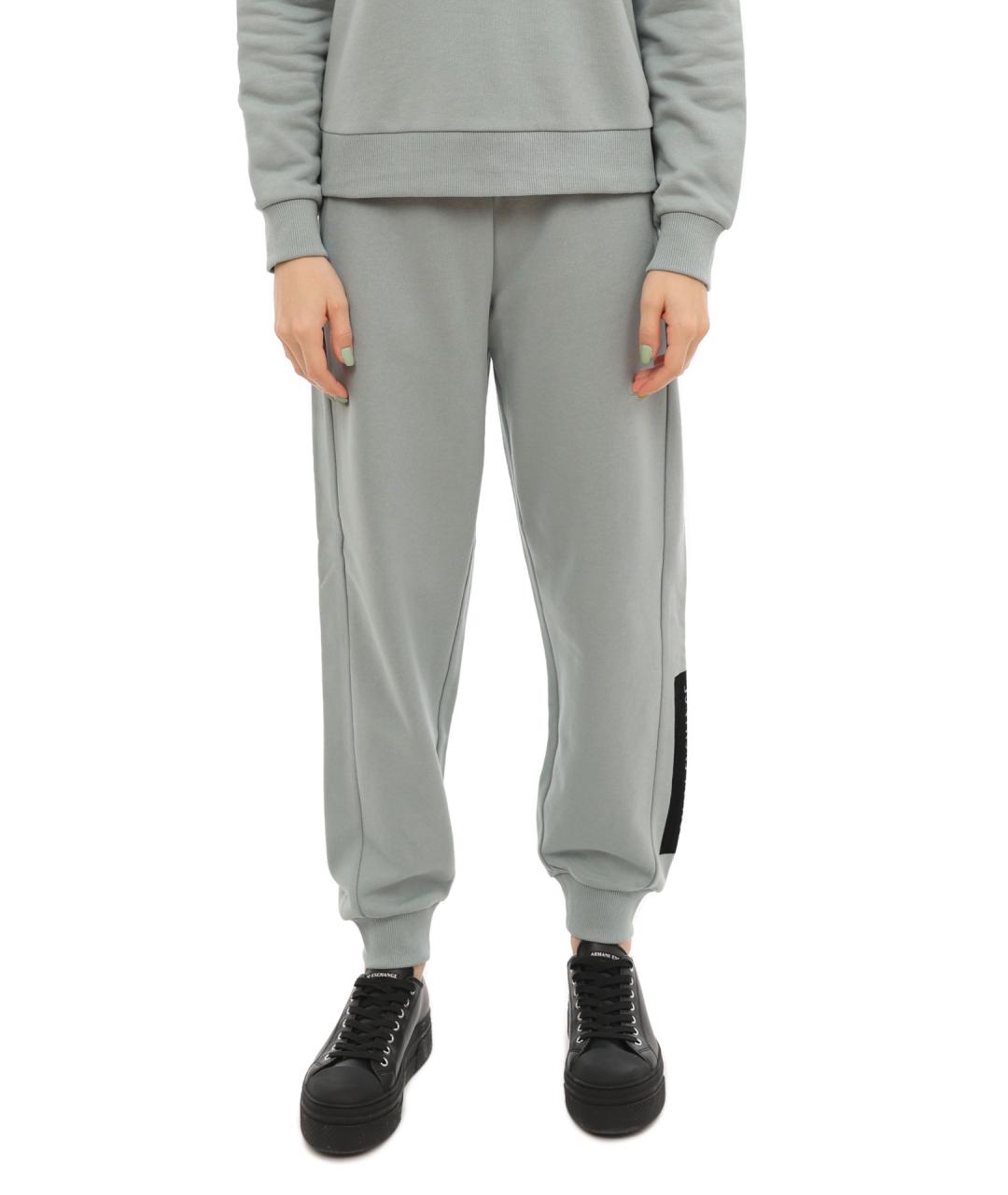 ARMANI EXCHANGE Голубые хлопковые спортивные брюки и шорты, фото 2