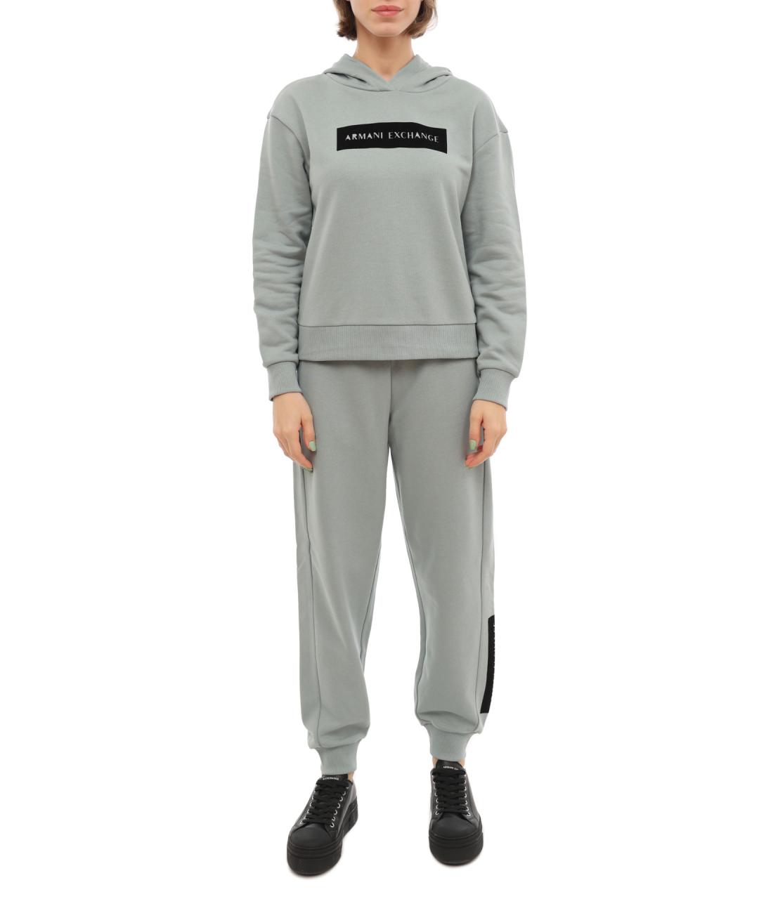 ARMANI EXCHANGE Голубые хлопковые спортивные брюки и шорты, фото 1