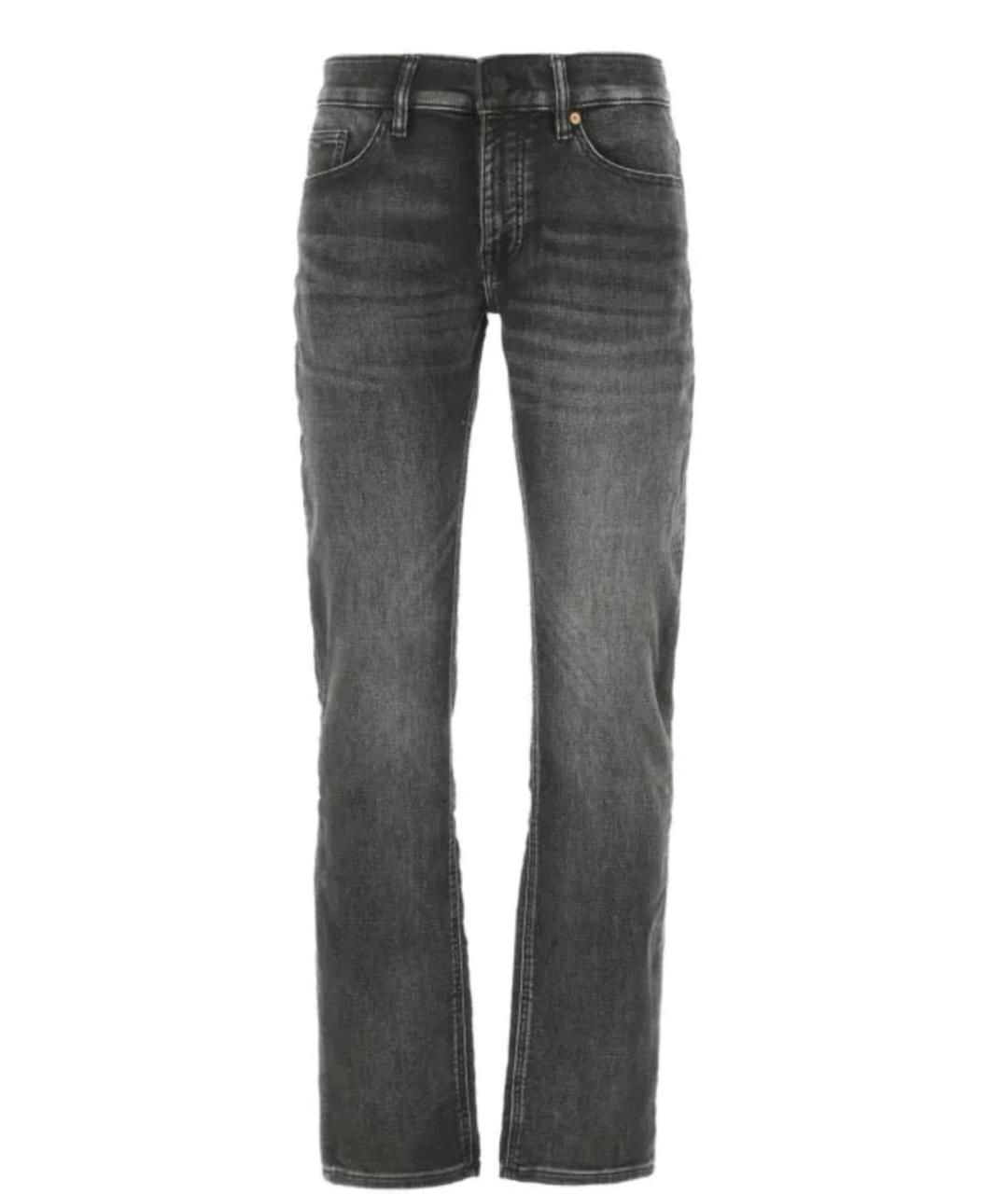 HUGO BOSS Серые хлопковые прямые джинсы, фото 1