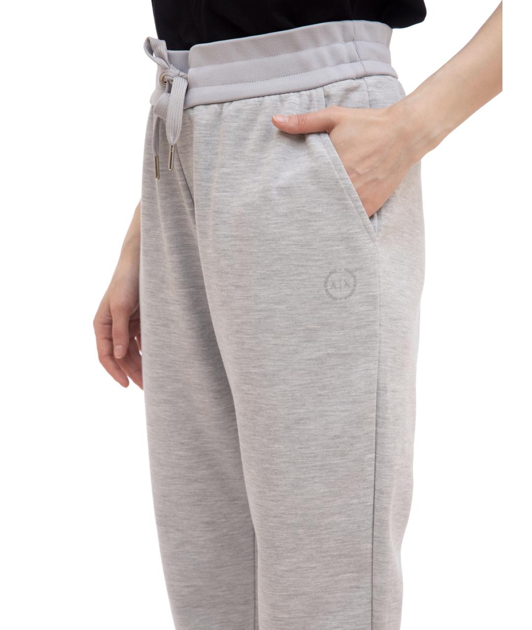 ARMANI EXCHANGE Серые хлопковые спортивные брюки и шорты, фото 3
