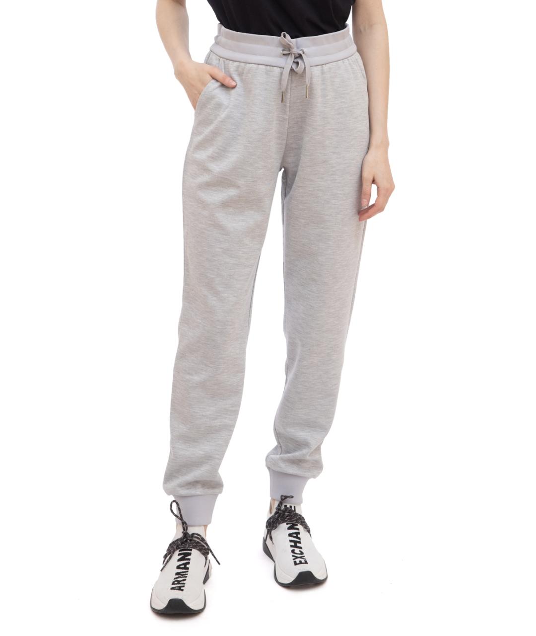 ARMANI EXCHANGE Серые хлопковые спортивные брюки и шорты, фото 2
