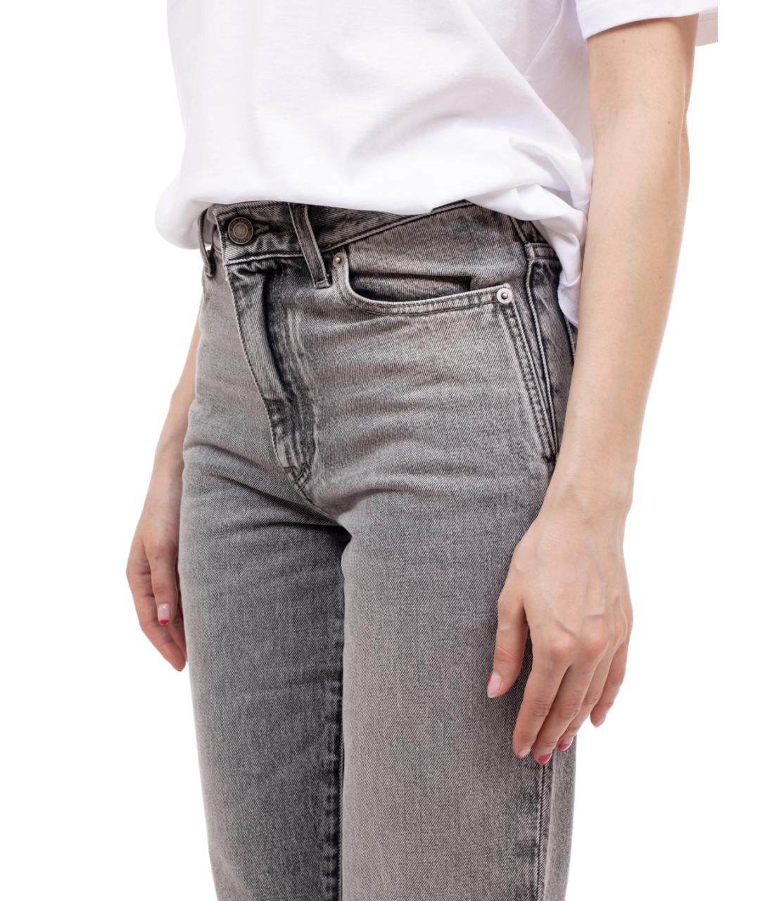 SAINT LAURENT Серые хлопковые прямые джинсы, фото 3